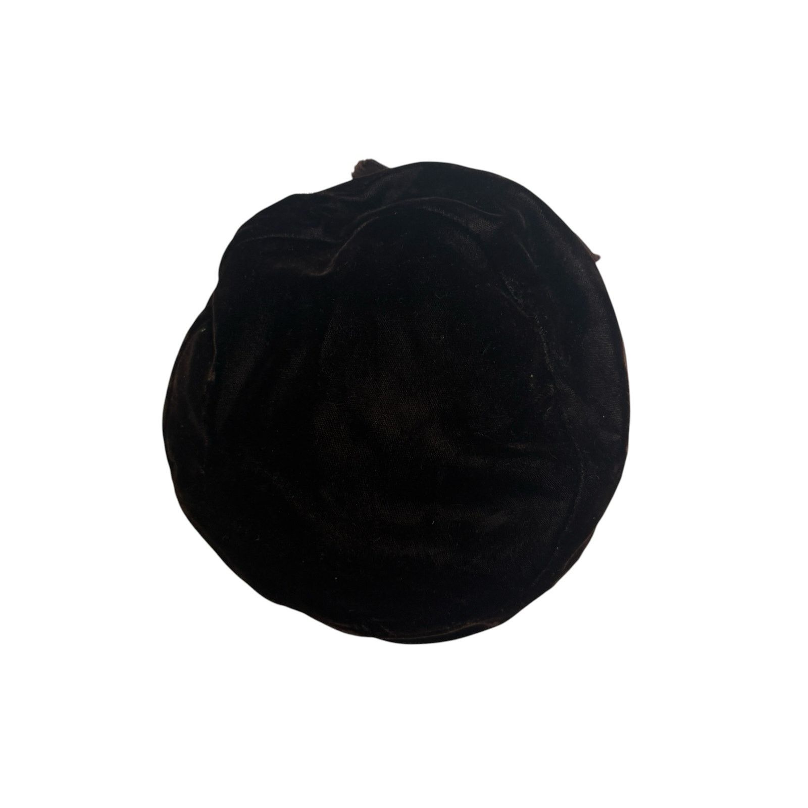 Vintage Vintage 60s Velvet Beret Brown Bow Parisian Cottagecore Hat Size ONE SIZE - 4 Thumbnail