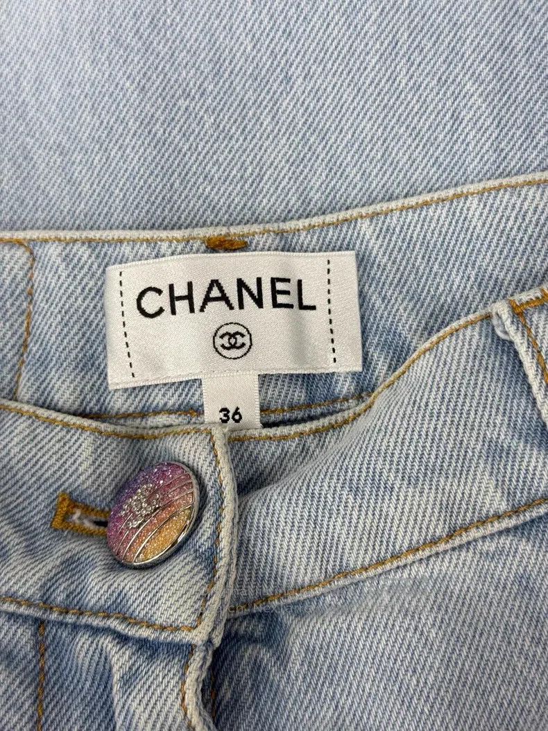 Chanel Chanel Orange gradient wide-leg jeans Size 24" / US 00 / IT 34 - 4 Thumbnail