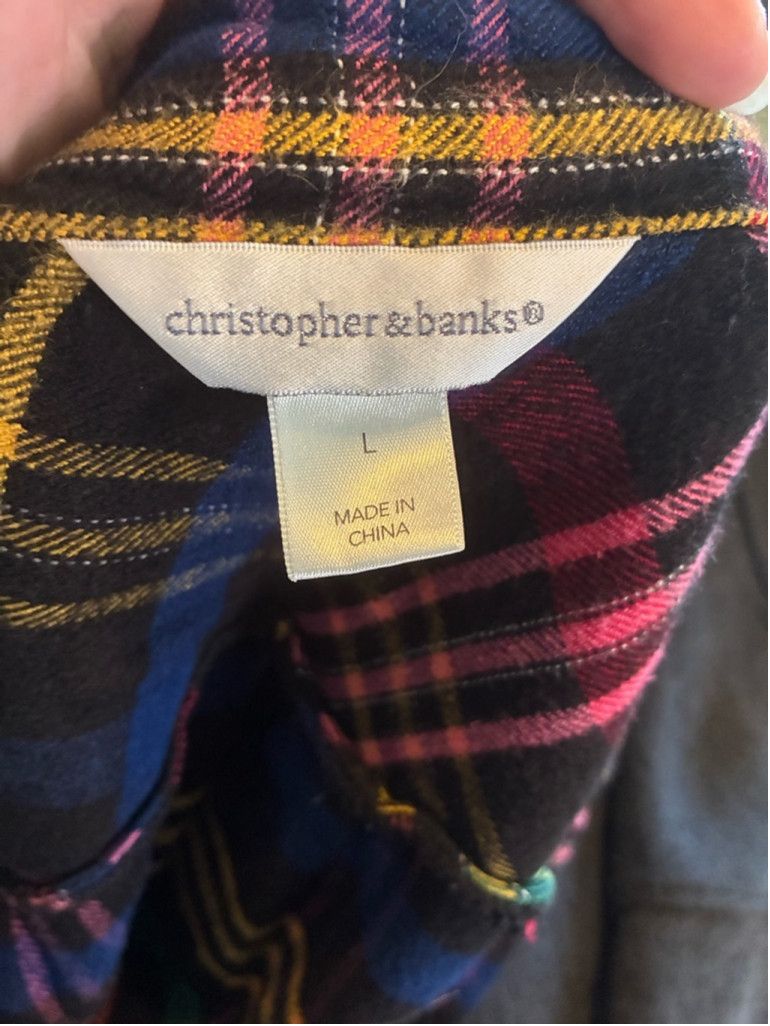 Other christopher & Banks Flanel Shirt Size L / US 10 / IT 46 - 3 Thumbnail