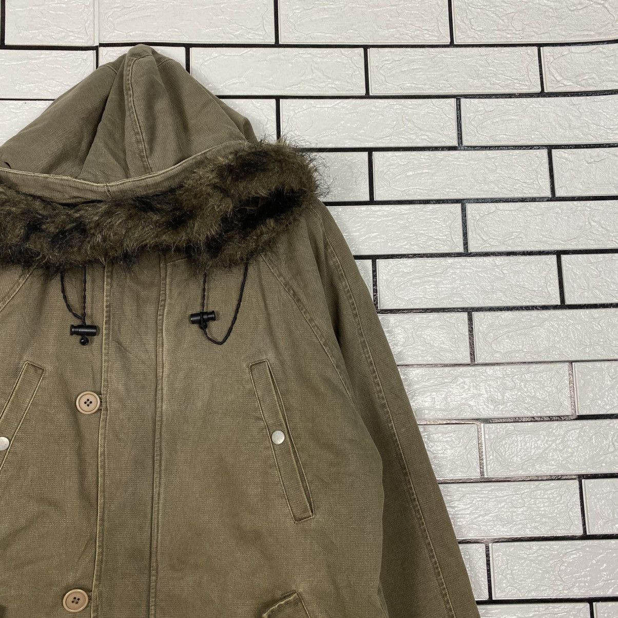 Japanese Brand Vintage Parka Jacket Local Motion Mink Fur Hoodie Blanket Size US M / EU 48-50 / 2 - 7 Thumbnail