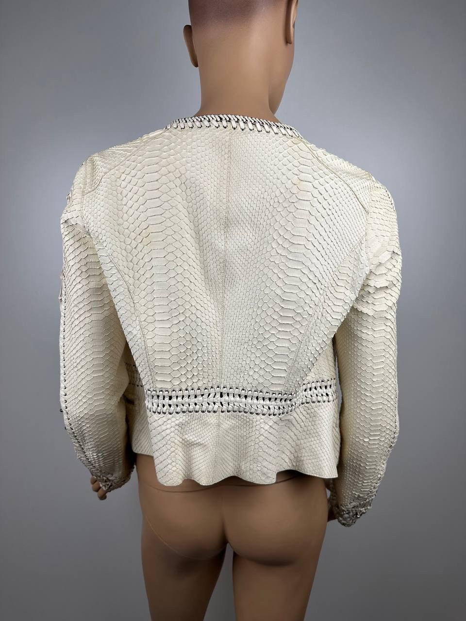 Roberto Cavalli Leather Jacket Roberto Cavalli Size S / US 4 / IT 40 - 2 Thumbnail