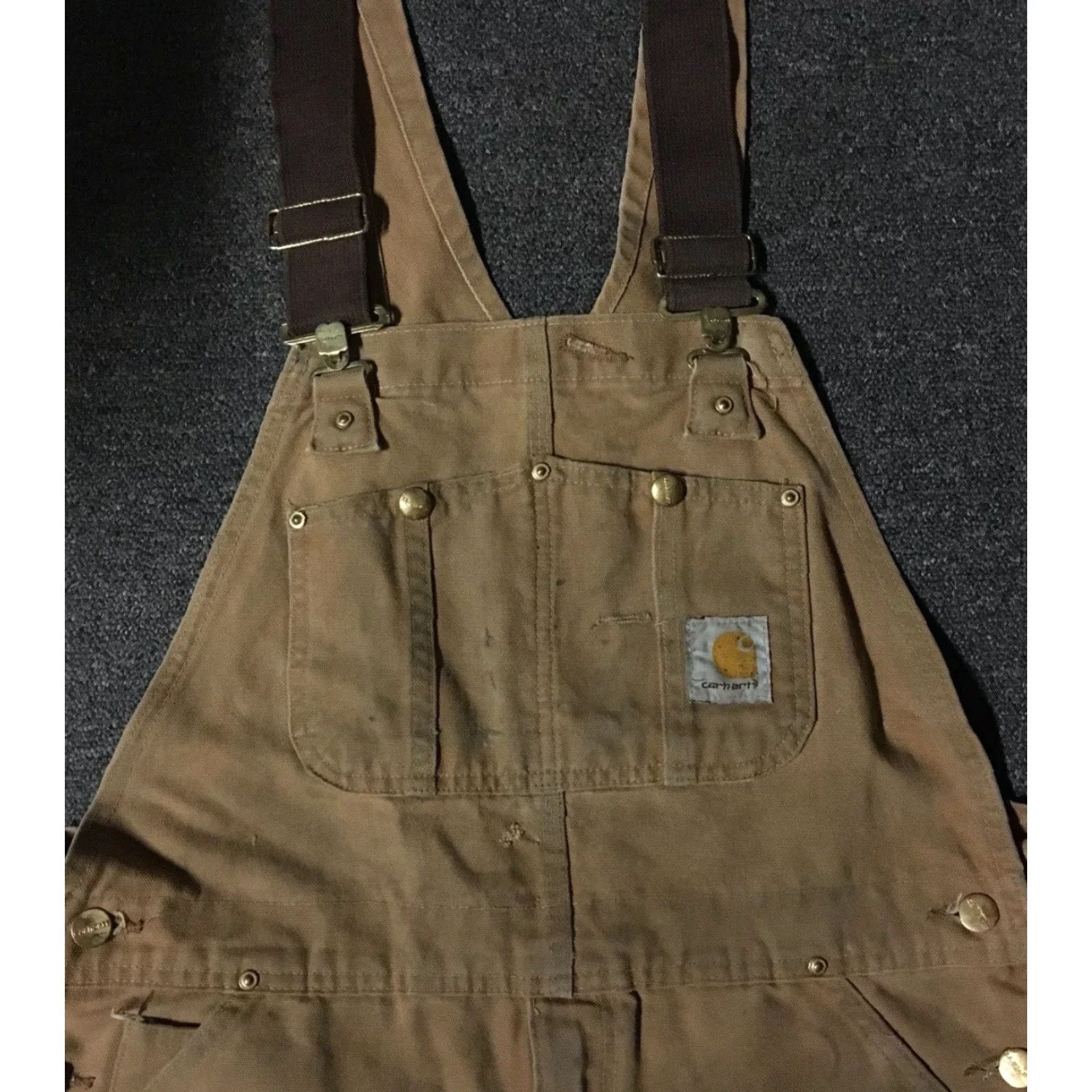 Carhartt Vtg Carhartt Overalls 36 30 Distressed Faded 80s 90s Grunge Punk Workwear USA Men Size 36 Tan Size US 36 / EU 52 - 5 Thumbnail
