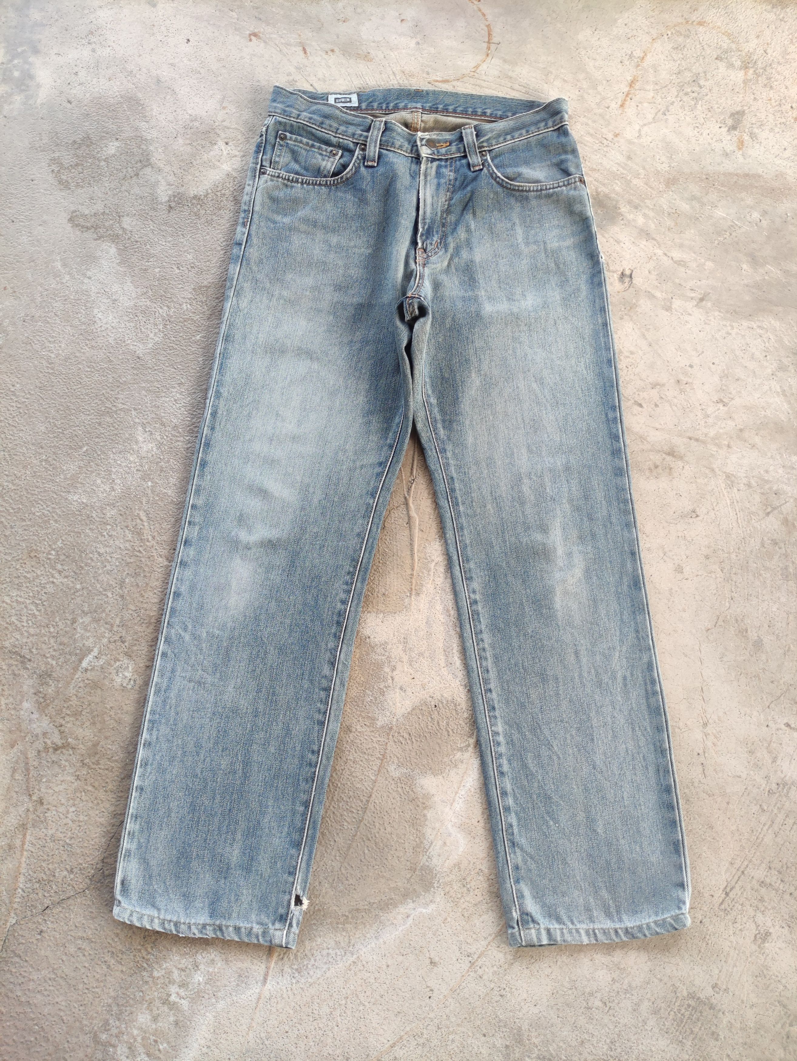Edwin Vintage Edwin 404 Japan Jean Distressed Faded Denim Size US 32 / EU 48 - 1 Thumbnail