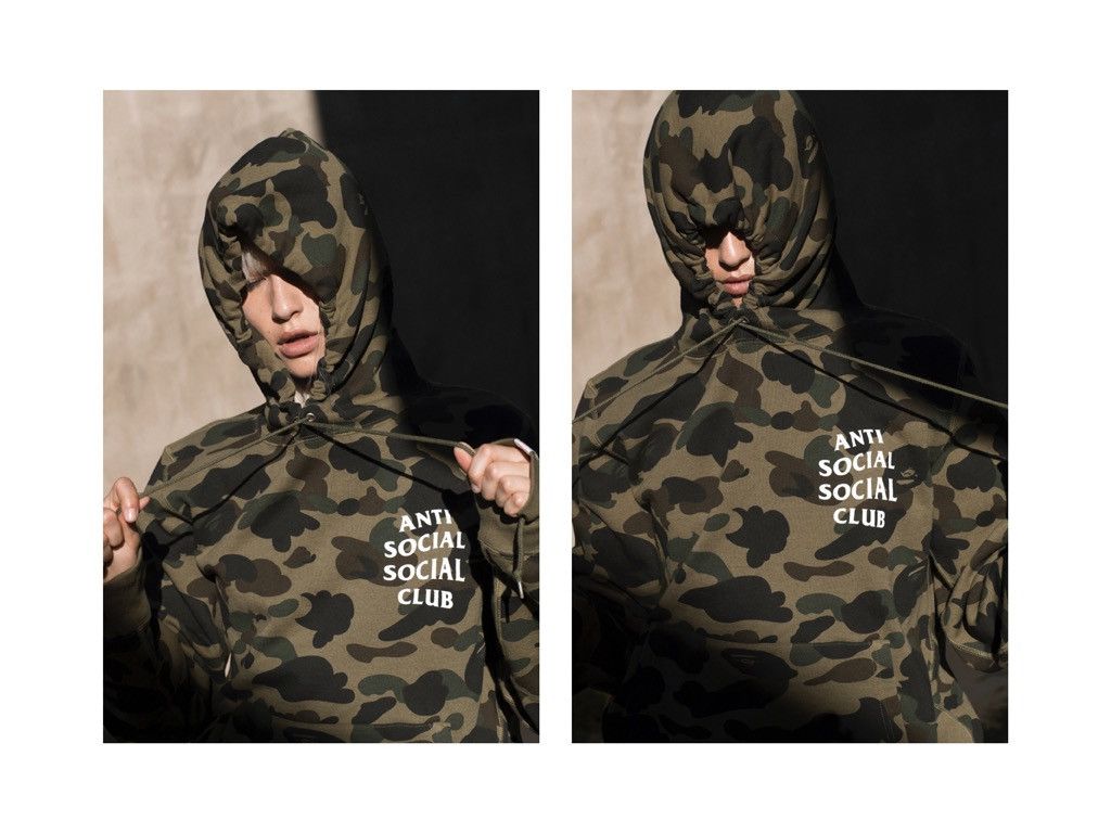 Anti Social Social Club × Bape Brand New BAPE × Anti Social Social Club Full Zip Hoodie Size US XL / EU 56 / 4 - 11 Thumbnail