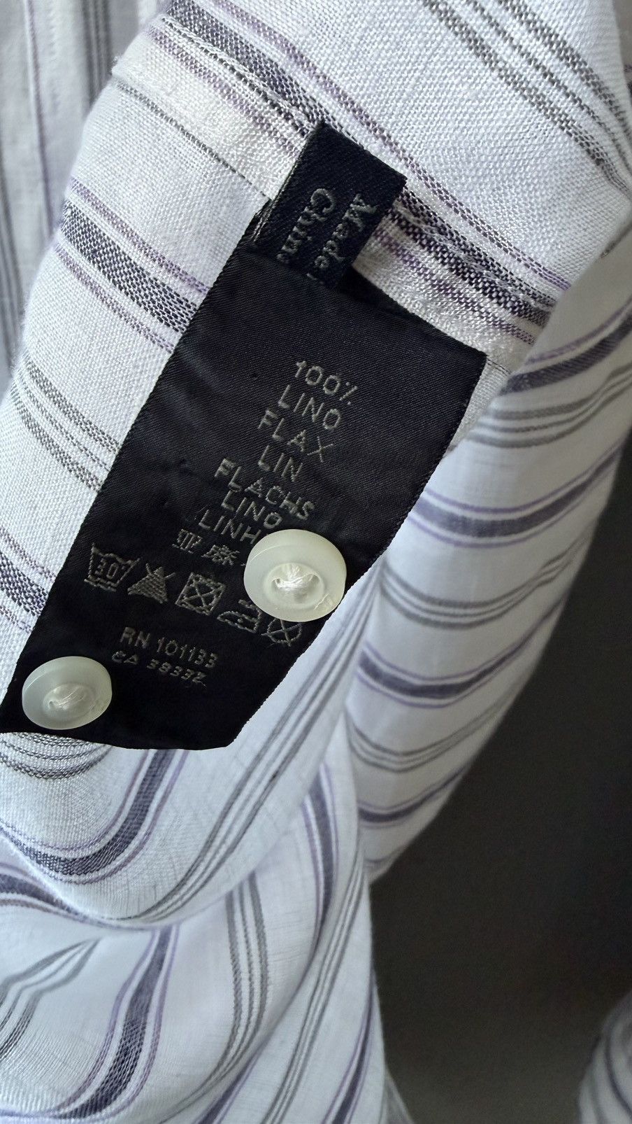 Ermenegildo Zegna Ermenegildo Zegna Sport Striped Linen Shirt Size XL Size US XL / EU 56 / 4 - 5 Thumbnail