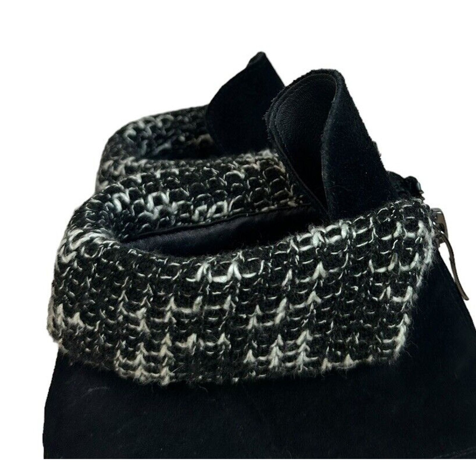Chinese Laundry Chinese Laundry Marvel Black Suede Ankle Boot Knit Cuff 8.5 Size US 8.5 / IT 38.5 - 3 Thumbnail