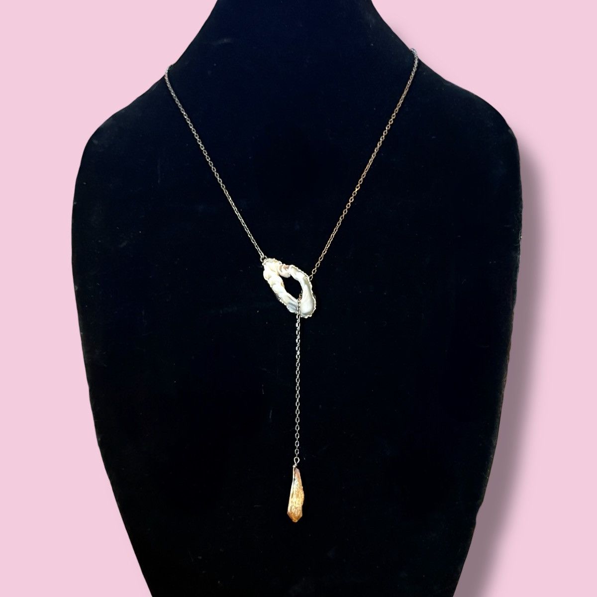 Vintage Vintage agate lariat necklace Size ONE SIZE - 1 Thumbnail