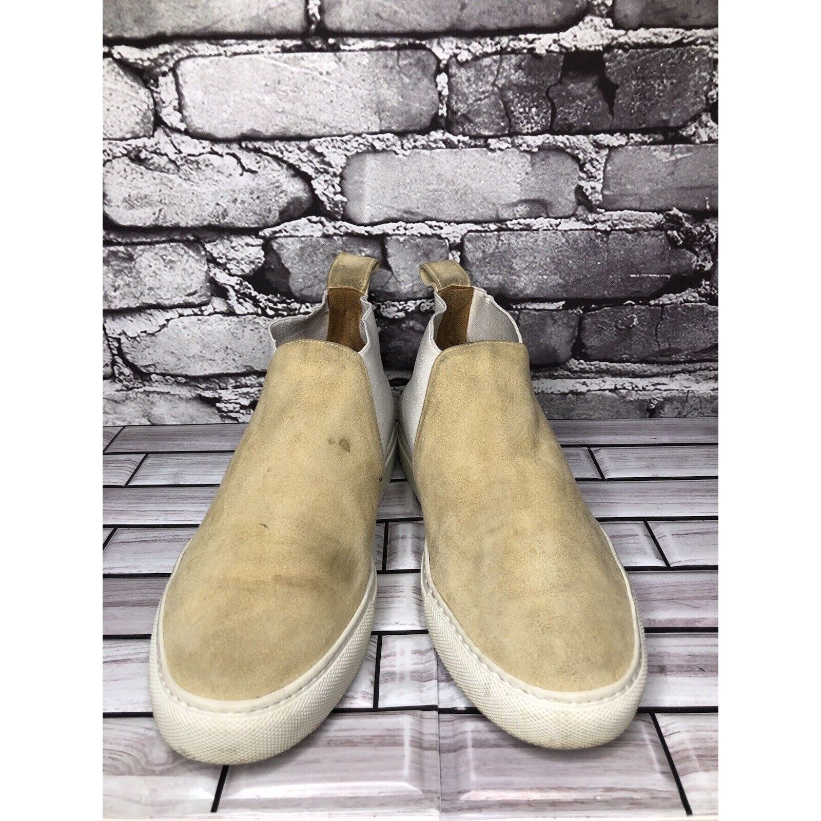 & Other Stories & Other Stories Beige Tan Suede White Textile Ankle Shoes Wo Size US 8 / IT 38 - 15 Thumbnail