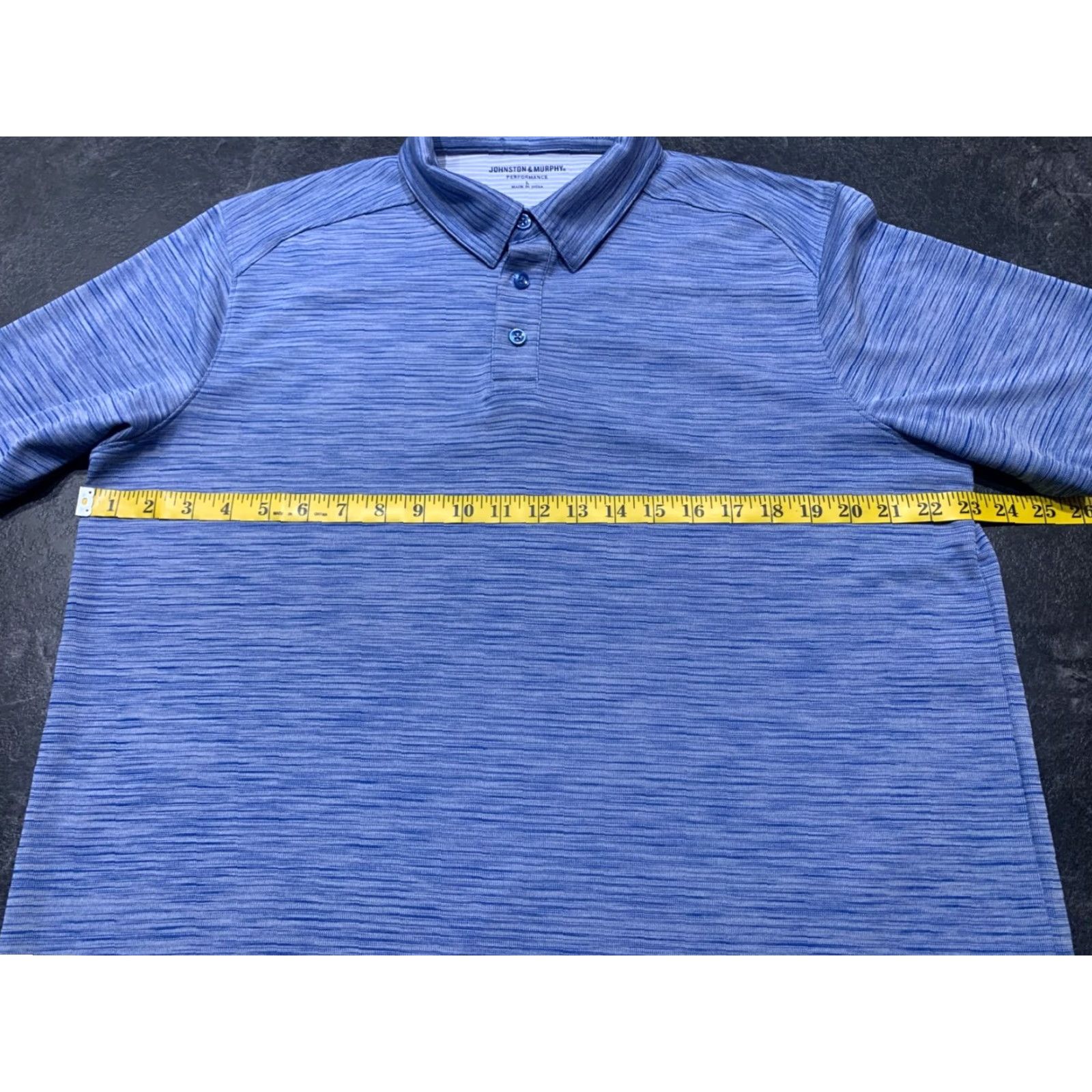 Johnston & Murphy Johnston & Murphy Mens Polo Shirt Large Blue Performance Golf Stretch Activewear Casual Sports Size US L / EU 52-54 / 3 - 6 Thumbnail