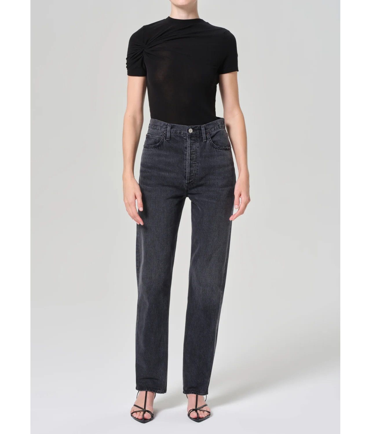 Agolde 90's Pinch Waist High Rise Straight Size 24" / US 00 / IT 34 - 4 Thumbnail
