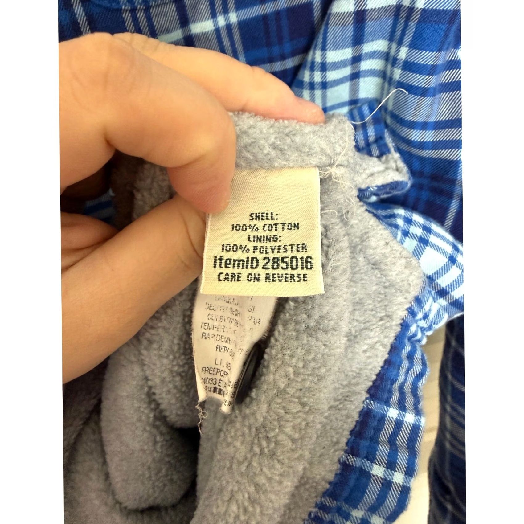 Vintage L.L.Bean Button Down Overshirt Plaid Flannel Blue S Regular Mens Long Sleeve Overshirt with minor blemish Size US S / EU 44-46 / 1 - 3 Thumbnail