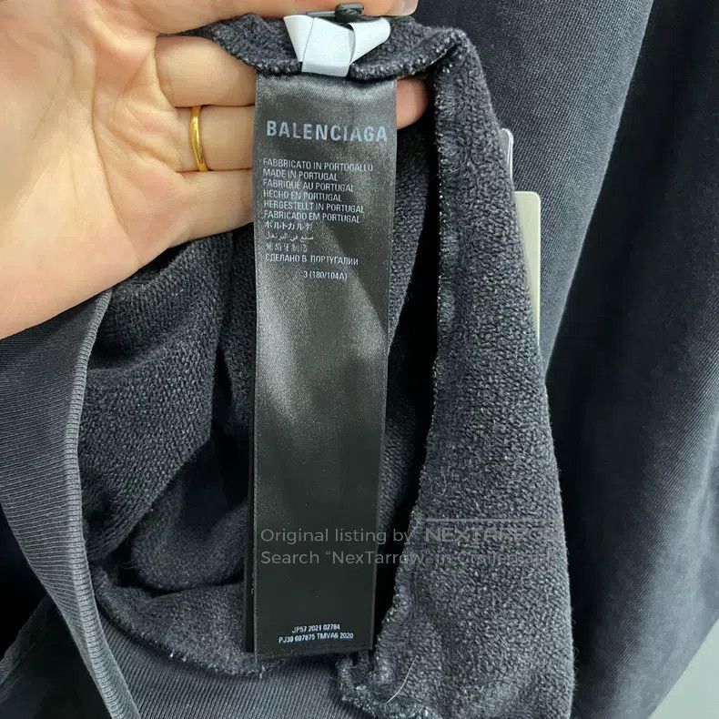 Balenciaga Balenciaga Black distressed sleeveless hoodie Size US L / EU 52-54 / 3 - 4 Thumbnail