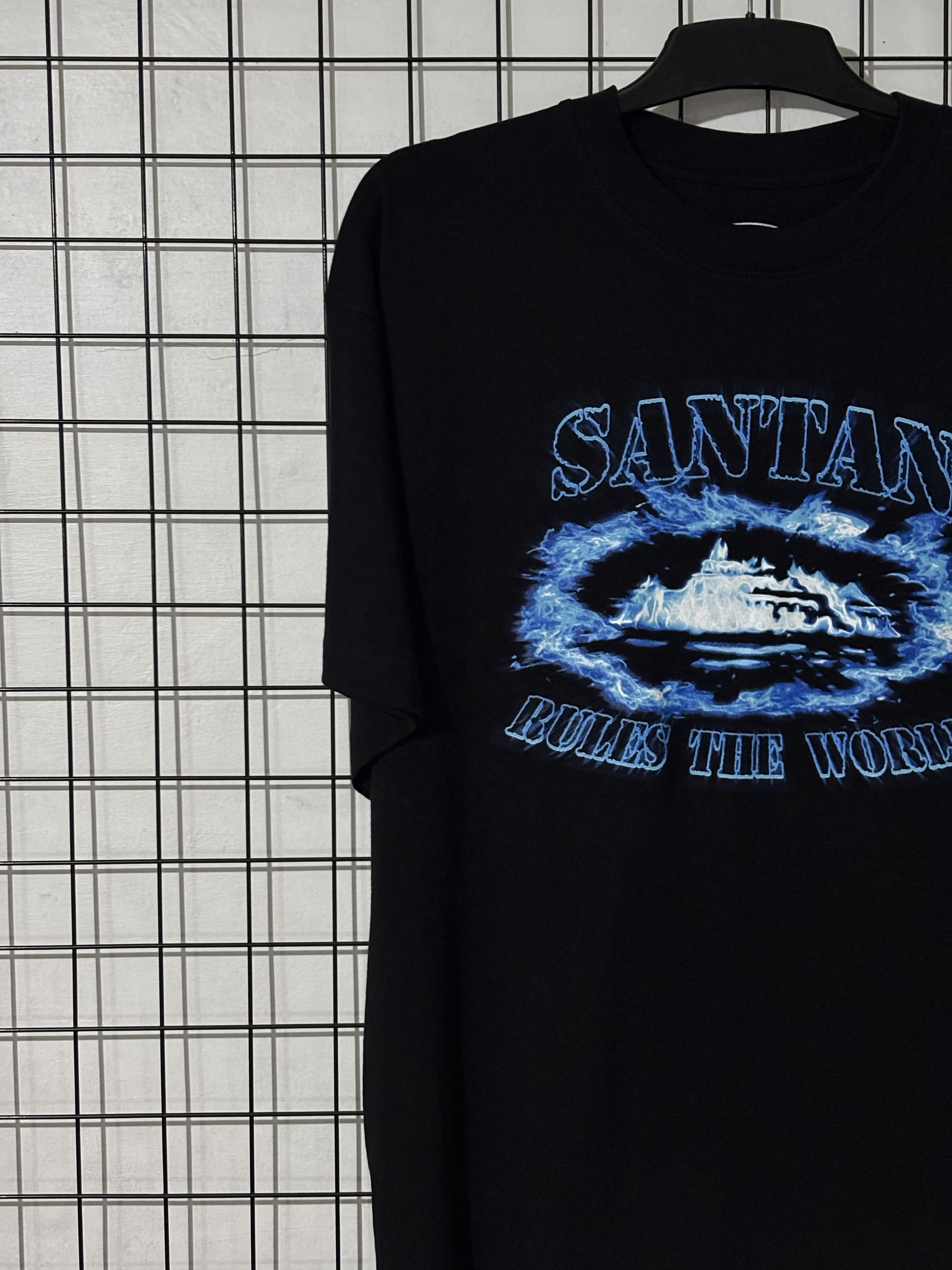 Corteiz Corteiz x Santan Dave Tshirt Black/Blue Flame Size US M / EU 48-50 / 2 - 2 Thumbnail