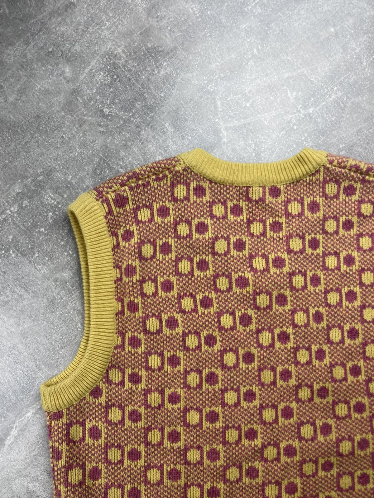 Marni Marni Studio Sleeveless Knit Vest Yellow Purple Pattern Size US L / EU 52-54 / 3 - 8 Thumbnail