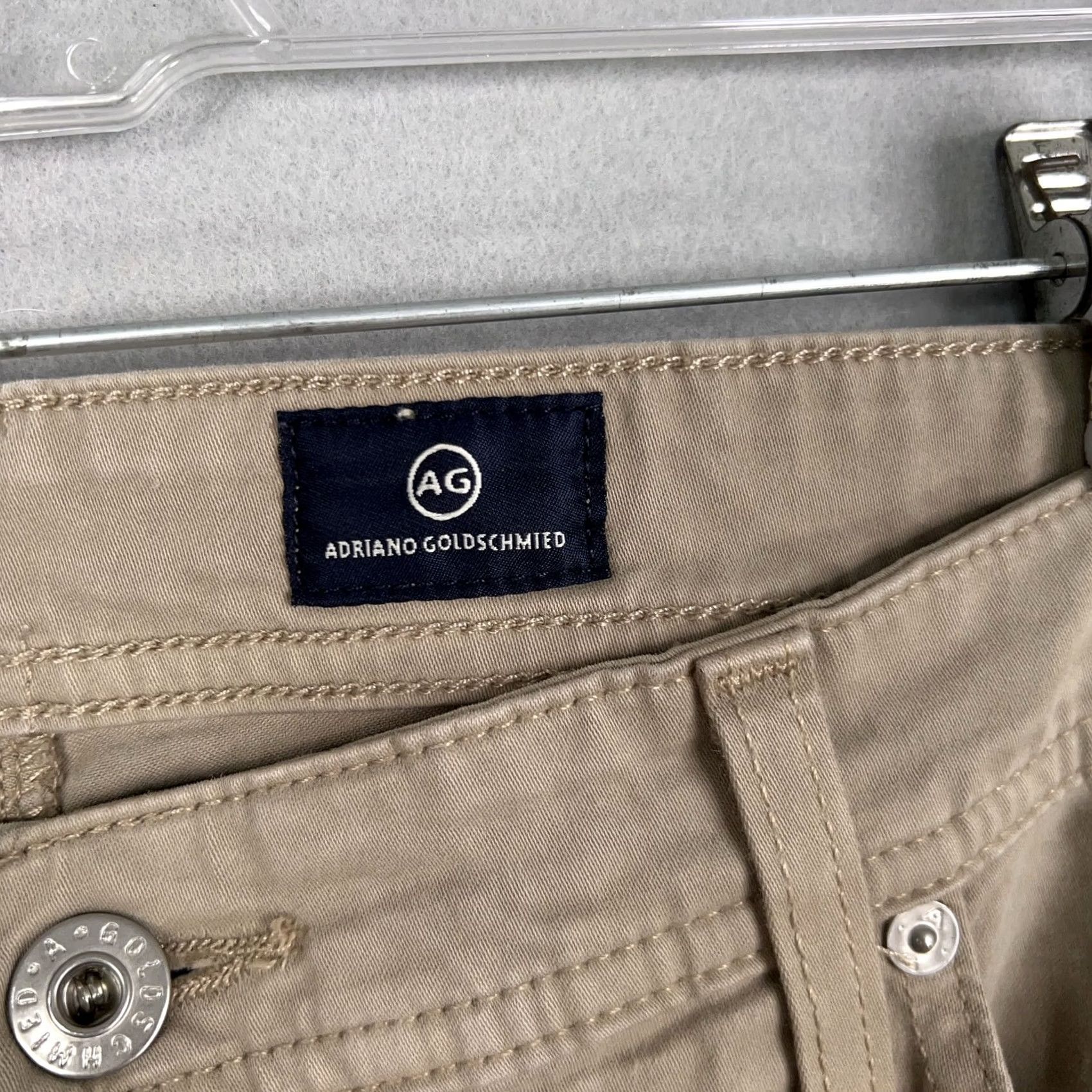 Vintage AG The Protégé Pants Mens 36 Khaki Stretch Classic Straight Size US 36 / EU 52 - 4 Thumbnail