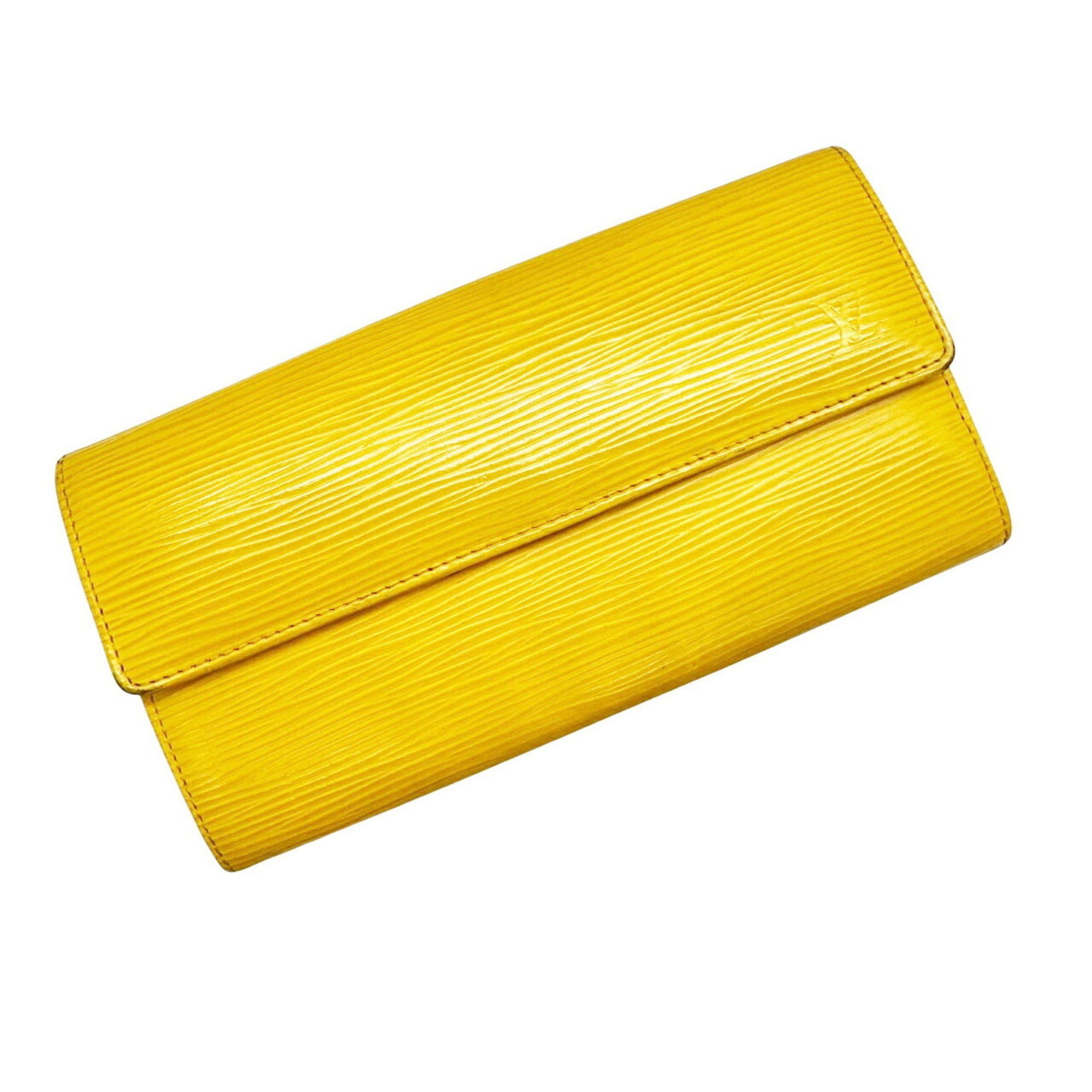 Louis Vuitton LOUIS VUTTON Epi Leather Long Wallet Yellow Portefeuille Sarah M60319 CA4172 Bill Holder Card Coin Purse Men's & Women's