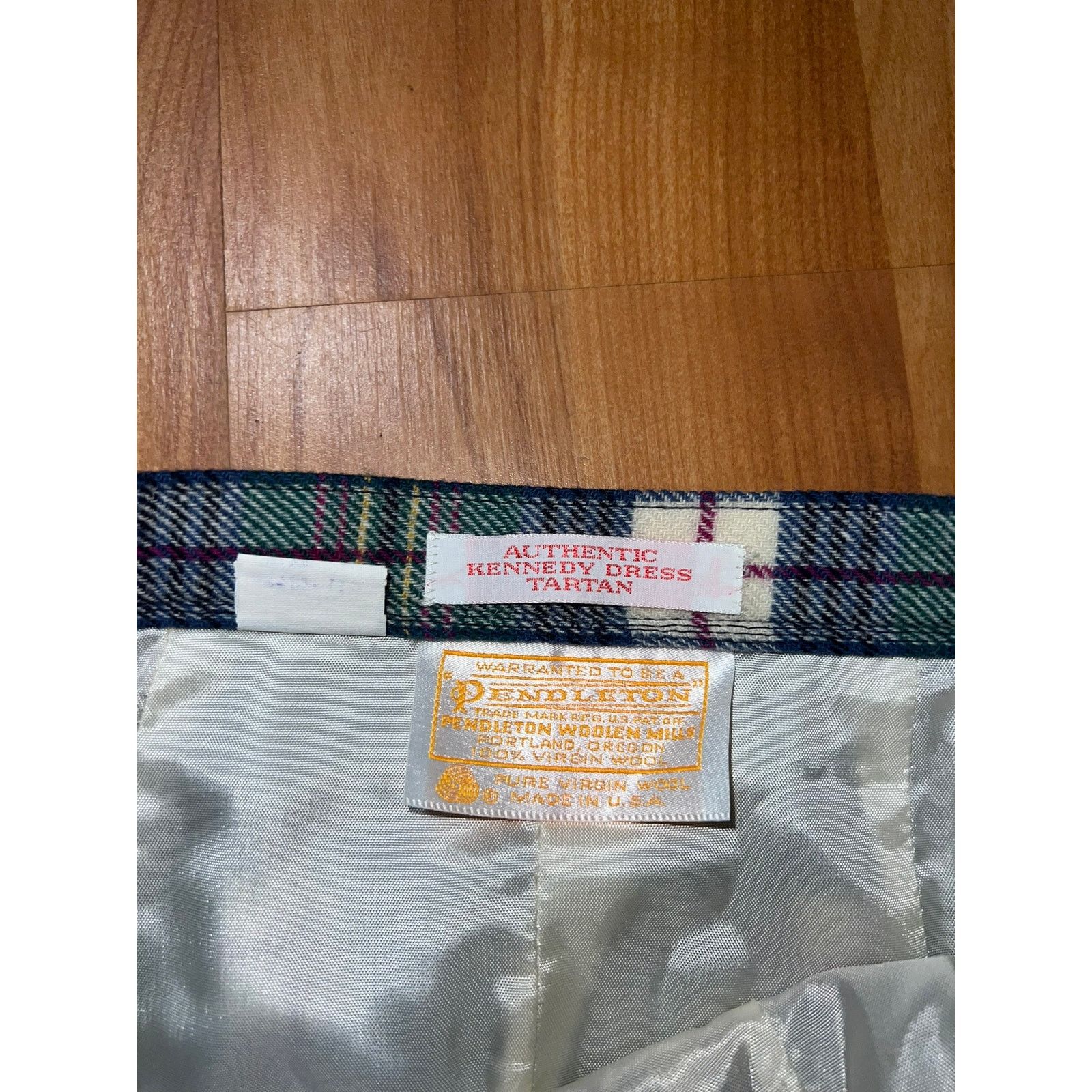 Pendleton Vintage Pendleton Authentic Kennedy Dress Tartan Green Skirt Size 28" / US 6 / IT 42 - 4 Thumbnail