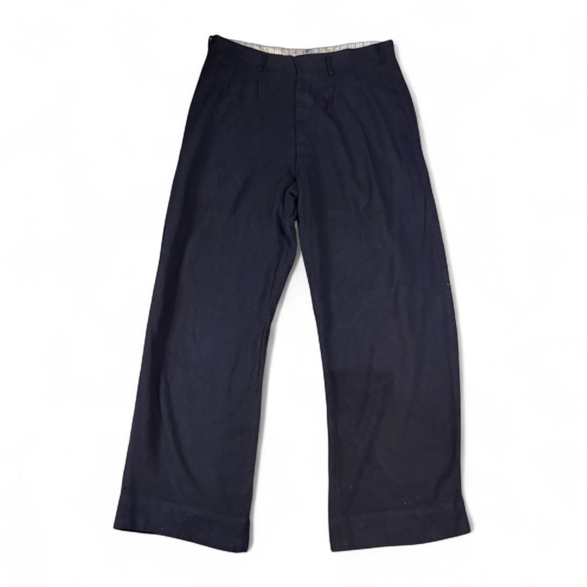 20471120 Vintage 80s Japanese Pleated Trouser D- Rise Cutting Pant Size US 31 - 1 Thumbnail