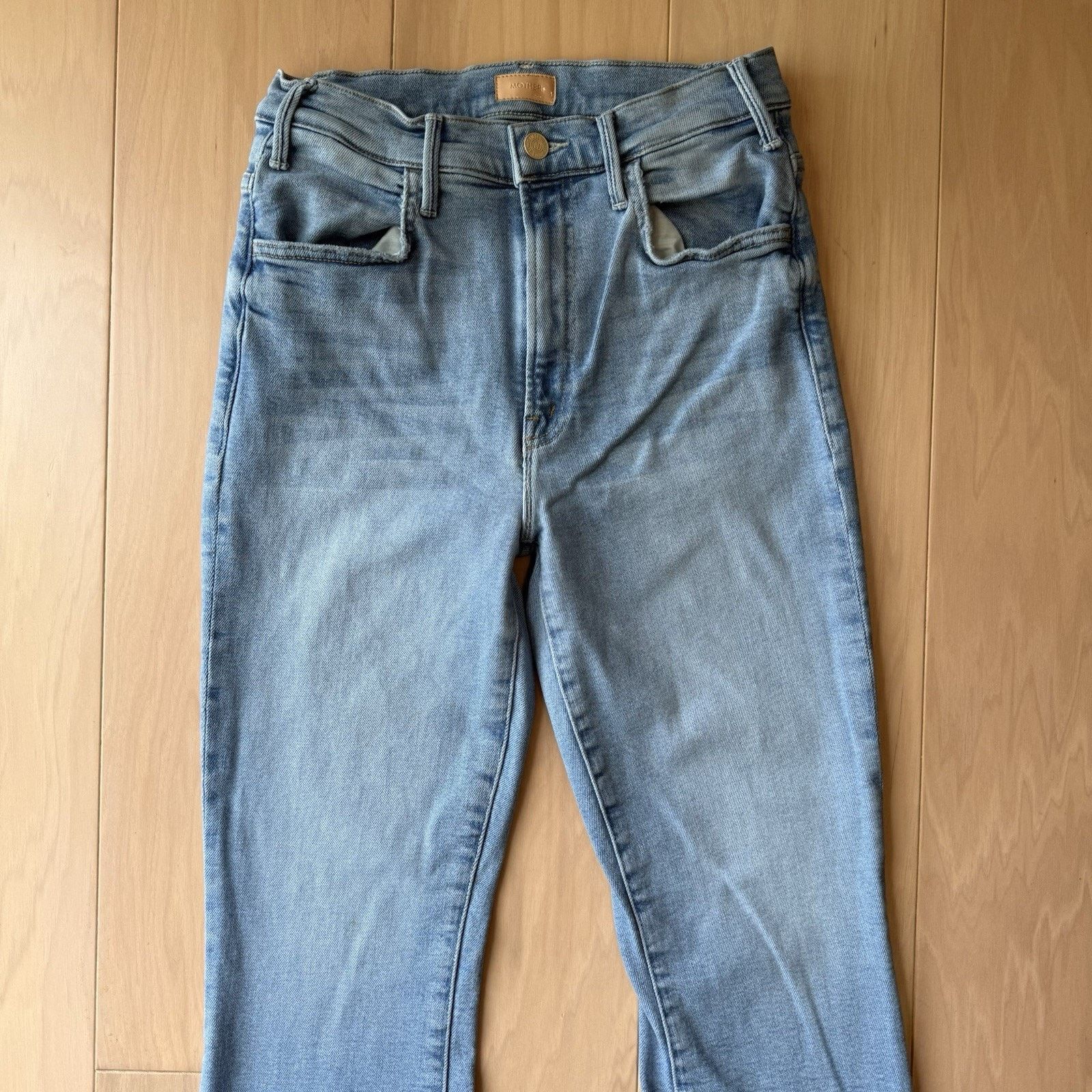MOTHER Mother Hustler Ankle Jeans Women's 26 Light Wash Glam Boho Size 26" / US 2 / IT 38 - 3 Thumbnail