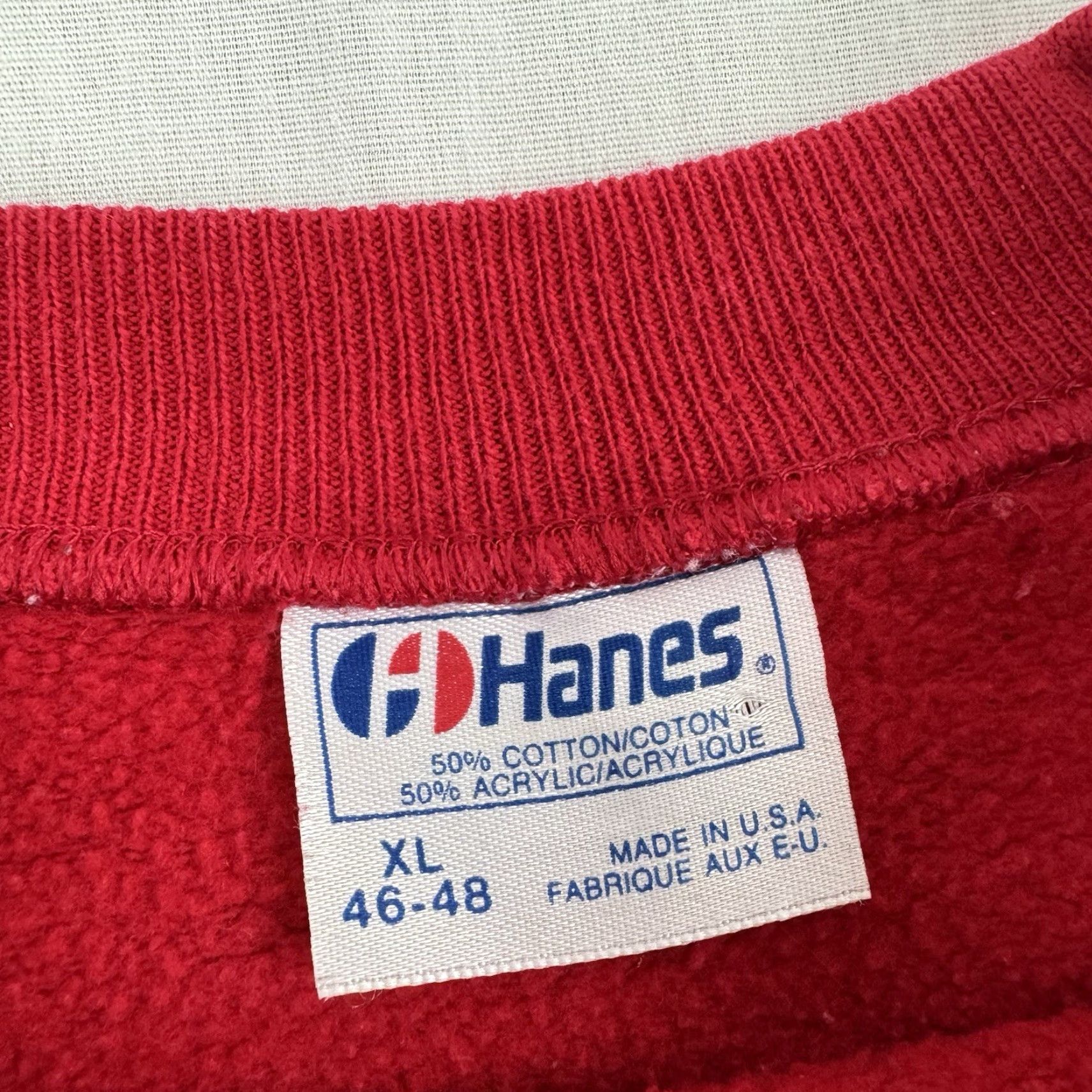 Hanes VINTAGE Hanes Sweatshirt Christmas 80s Charleston SC Men's XL Red Pullover Graphic Print Holiday 1980s Size US XL / EU 56 / 4 - 5 Thumbnail