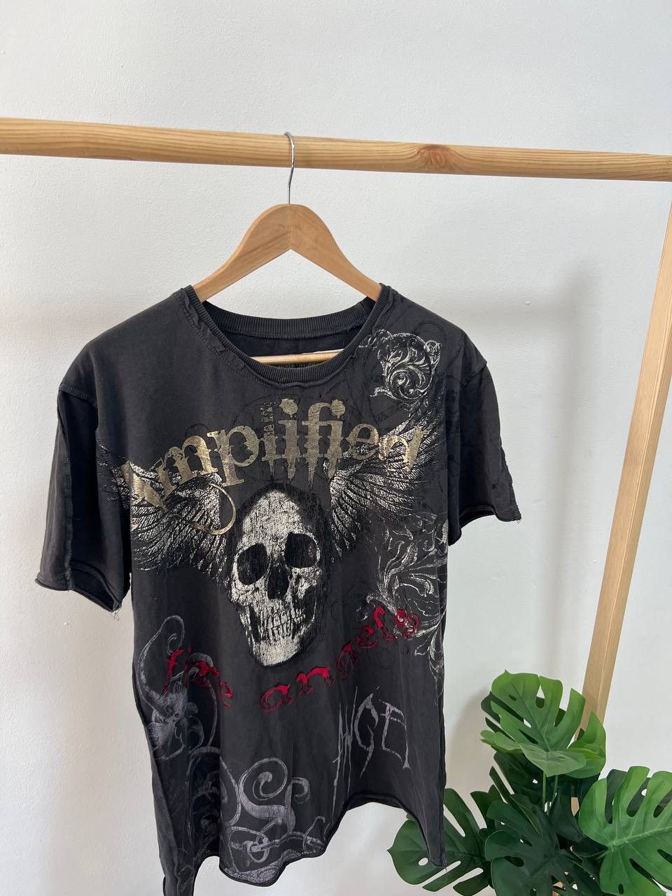 Affliction × Vintage Vintage Y2K Affliction Style Cross Hybrid Logo Tee Size US L / EU 52-54 / 3 - 5 Thumbnail