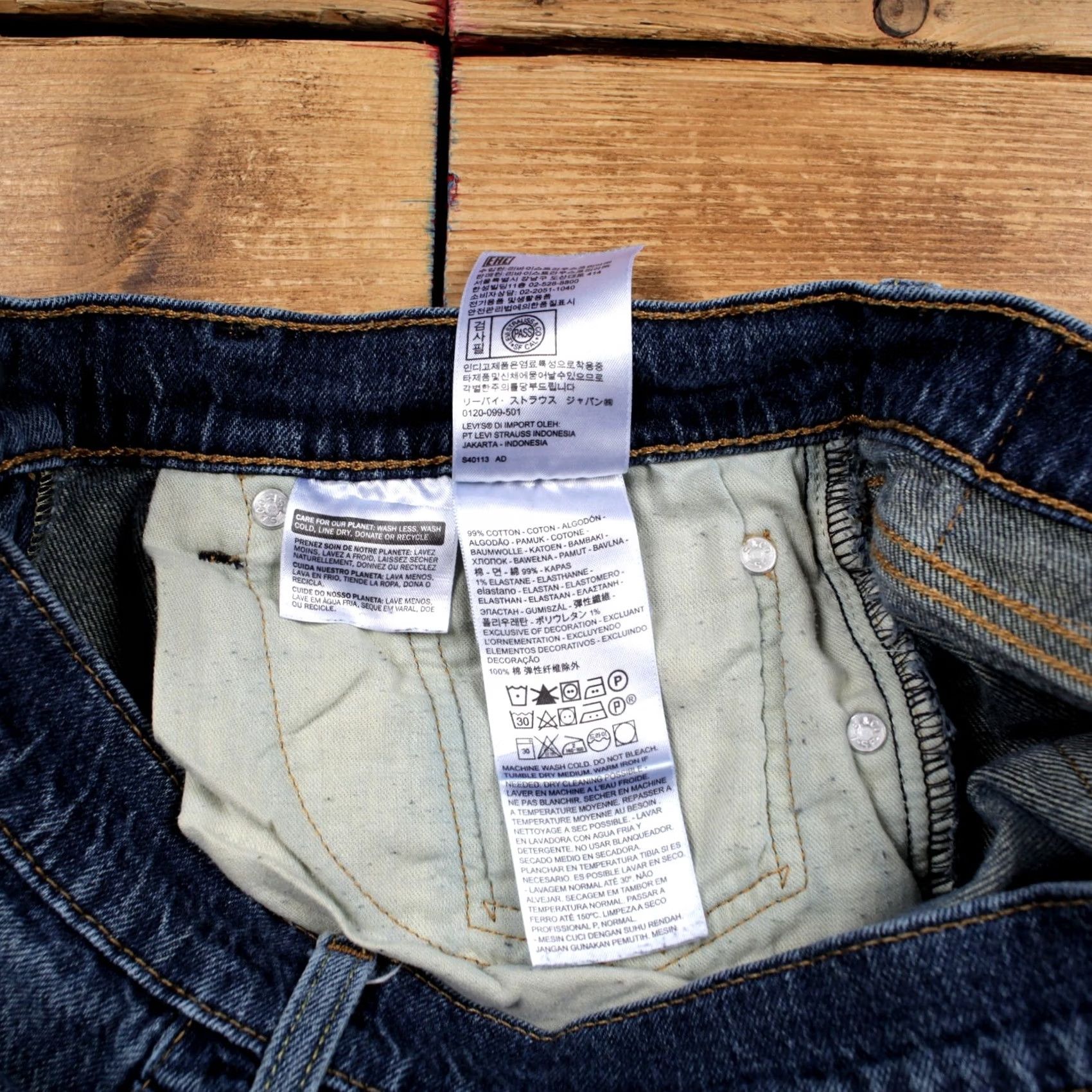 Denime VINTAGE Levis 505 Jeans 31x30 Blue Regular Straight Stonewash Red Tab Denim Jeans 5-Pocket Mens Size US 31 - 4 Thumbnail
