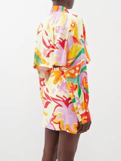 Marni o1y1125 Linen Shirt in Multicolor Size XS / US 0-2 / IT 36-38 - 4 Thumbnail