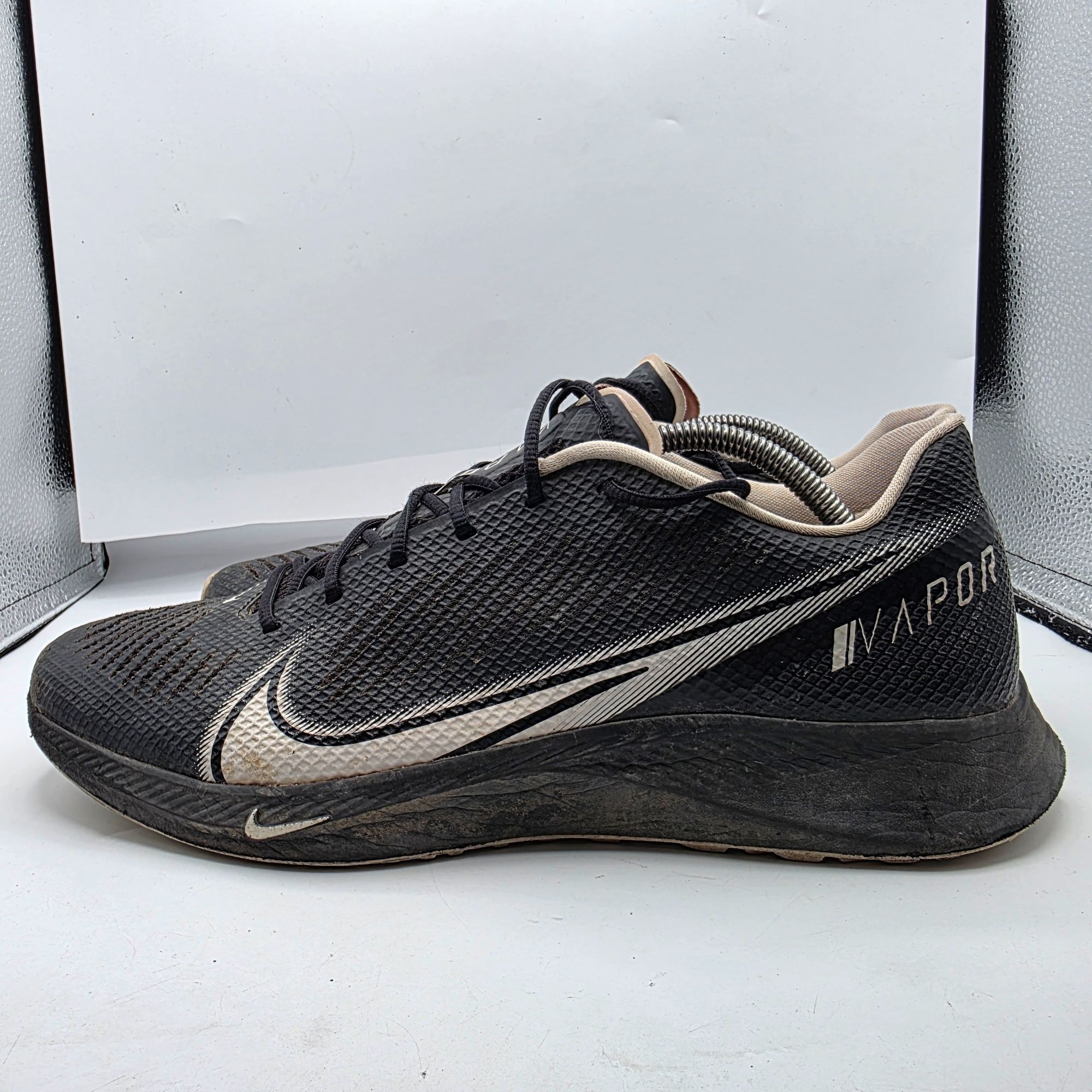 Nike Nike Vapor Edge Turf Mens Size 12 Black White Football Train Size US 12 / EU 45 - 14 Thumbnail