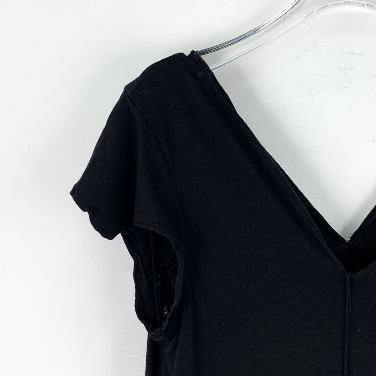 Marni MARNI Black Ruffled Cotton V-neck Sleeveless Dress K26WX Size L / US 10 / IT 46 - 3 Thumbnail