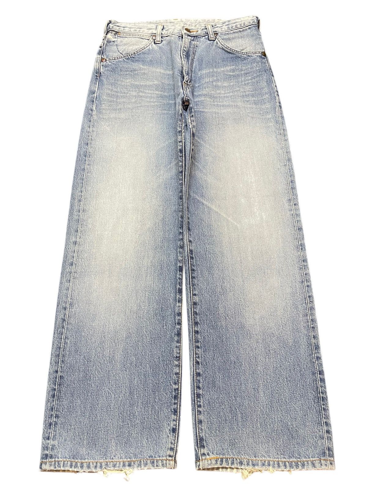 Wrangler Vintage Y2K Wrangler Faded Wash Whiskers Wide Leg Baggy Jean Size US 30 / EU 46 - 1 Thumbnail