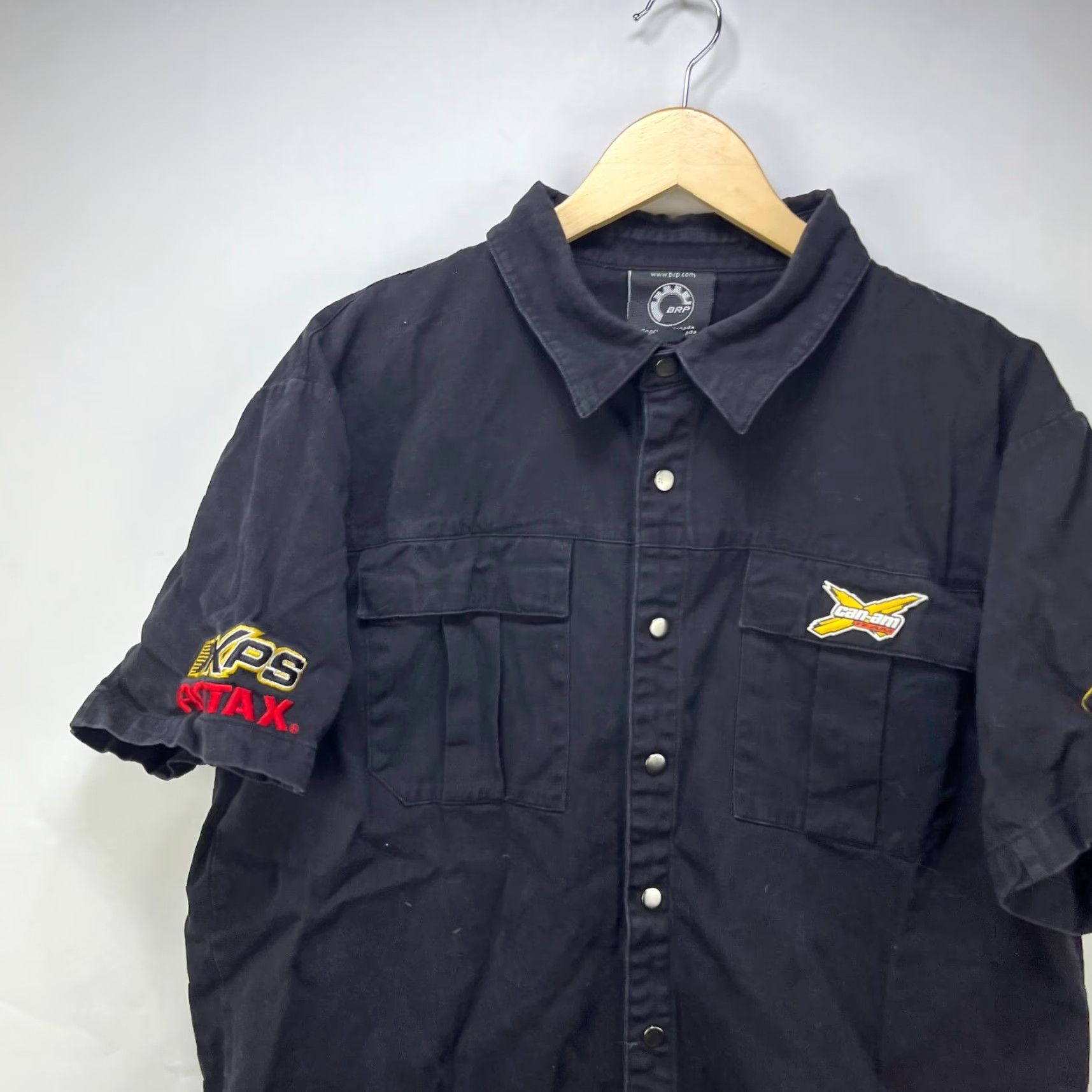 Vintage VINTAGE Can Am Team Racing Button Up Short Sleeve Shirt L Black Men T-Shirt 90s Size US L / EU 52-54 / 3 - 4 Thumbnail