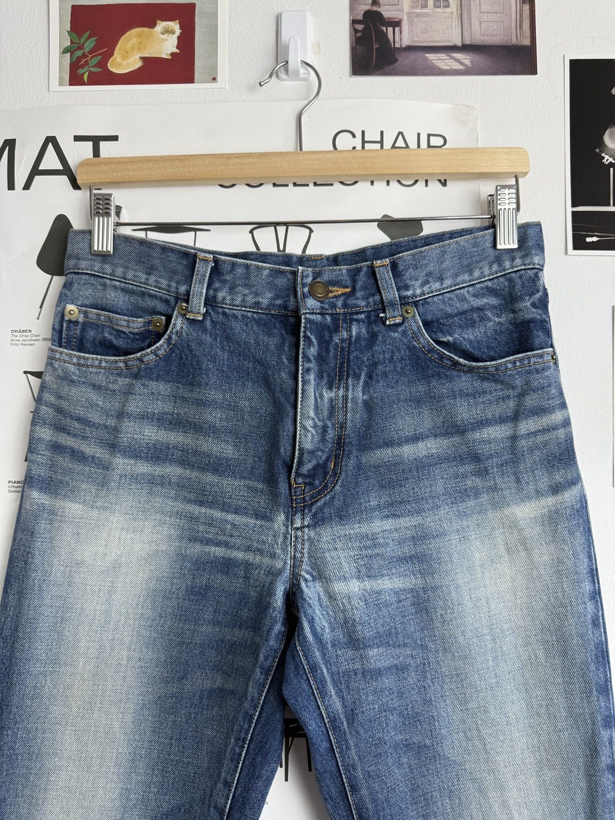 Saint Laurent Paris Saint Laurent washed denim pants 28 avantgarde archive YSL Size US 28 / EU 44 - 3 Thumbnail