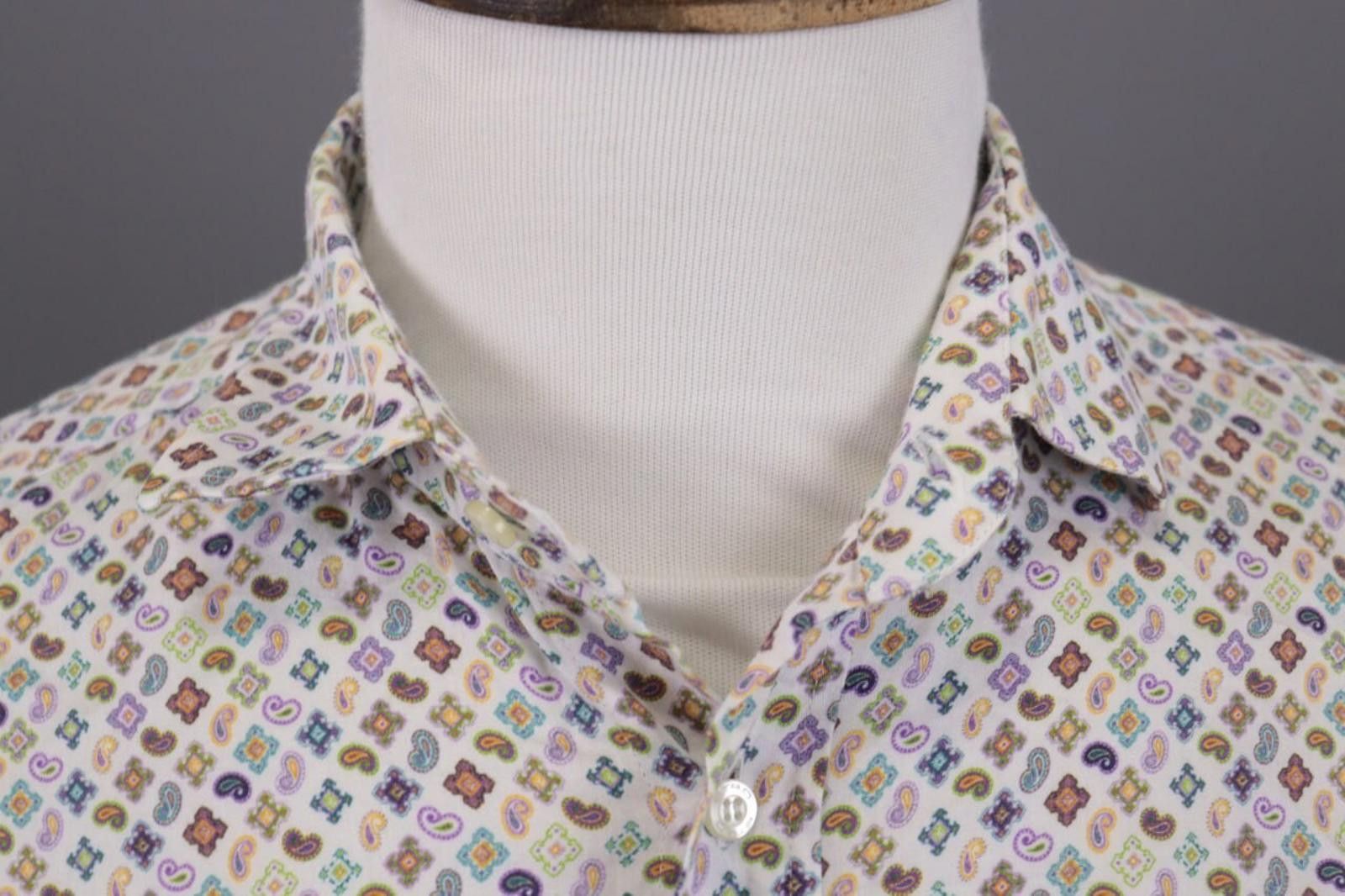Etro Etro Milano White Paisley Button Down Shirt Size 41 Size US M / EU 48-50 / 2 - 5 Thumbnail