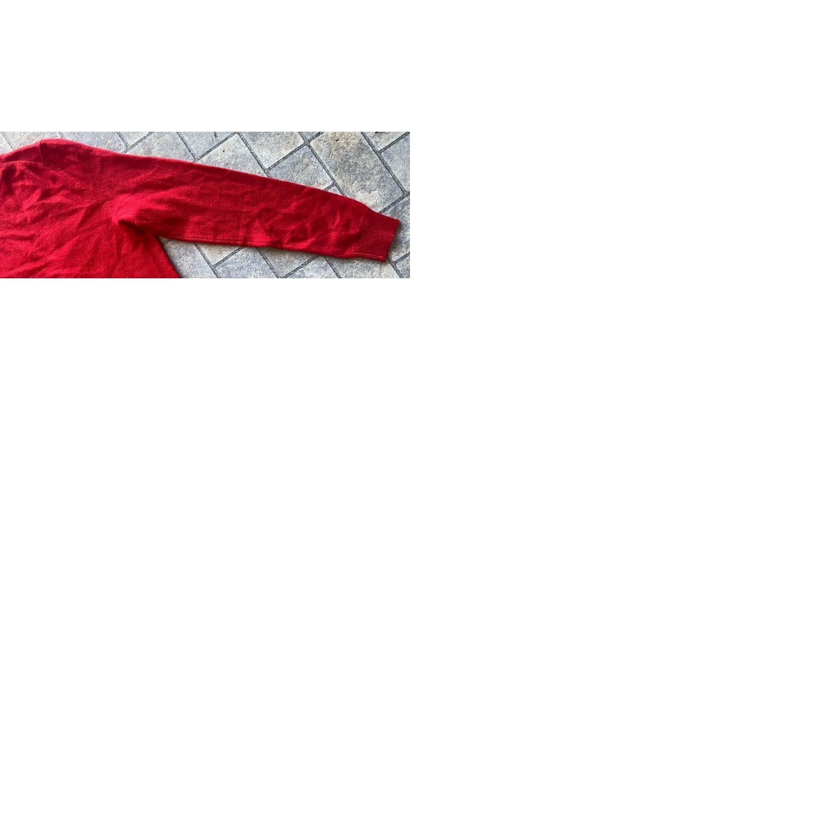 Bloomingdale's VINTAGE C by Bloomingdale's XS Women's 100% Cashmere Red Seven Button Cardigan Size XS / US 0-2 / IT 36-38 - 10 Thumbnail