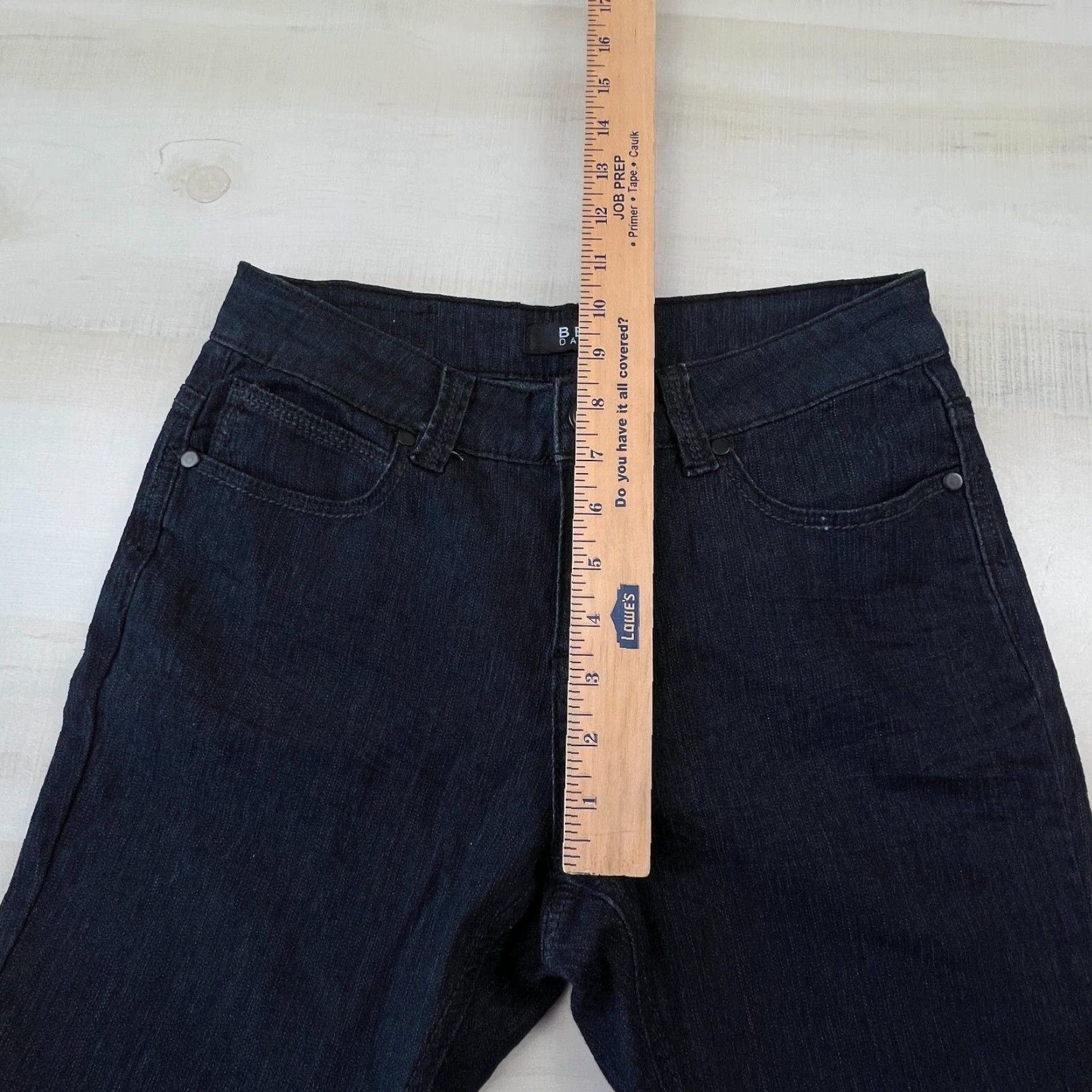 Vintage Beau Dawson Womens Bootcut Jeans 4P Petite Extra Large Dark Wash Mid Rise Flap Pockets Size 27" / US 4 / IT 40 - 5 Thumbnail