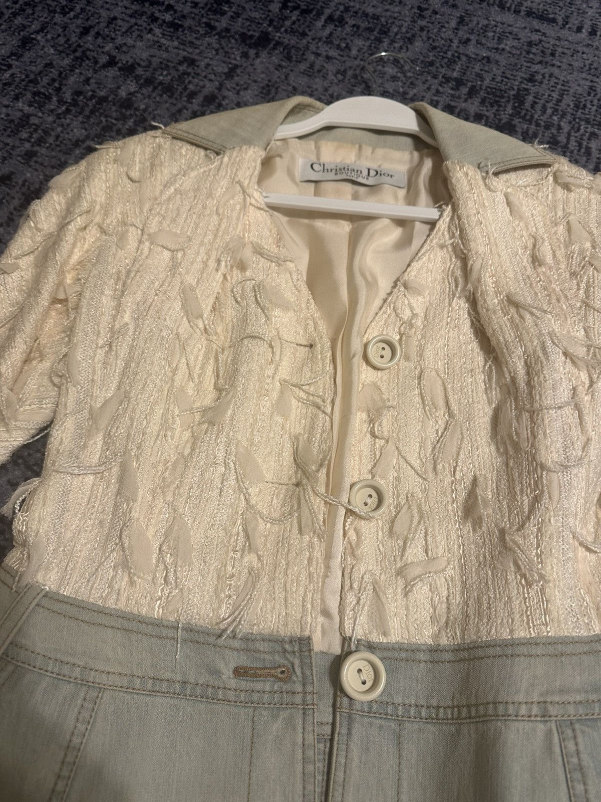 Dior Dior vintage rare blazer with denim and tweed Size S / US 4 / IT 40 - 3 Thumbnail