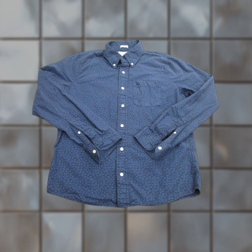 Abercrombie & Fitch Abercrombie & Fitch Shirt Mens XL Button-Down Bicycle Print Muscle Fit Casual Blue Size US XL / EU 56 / 4 - 1 Thumbnail