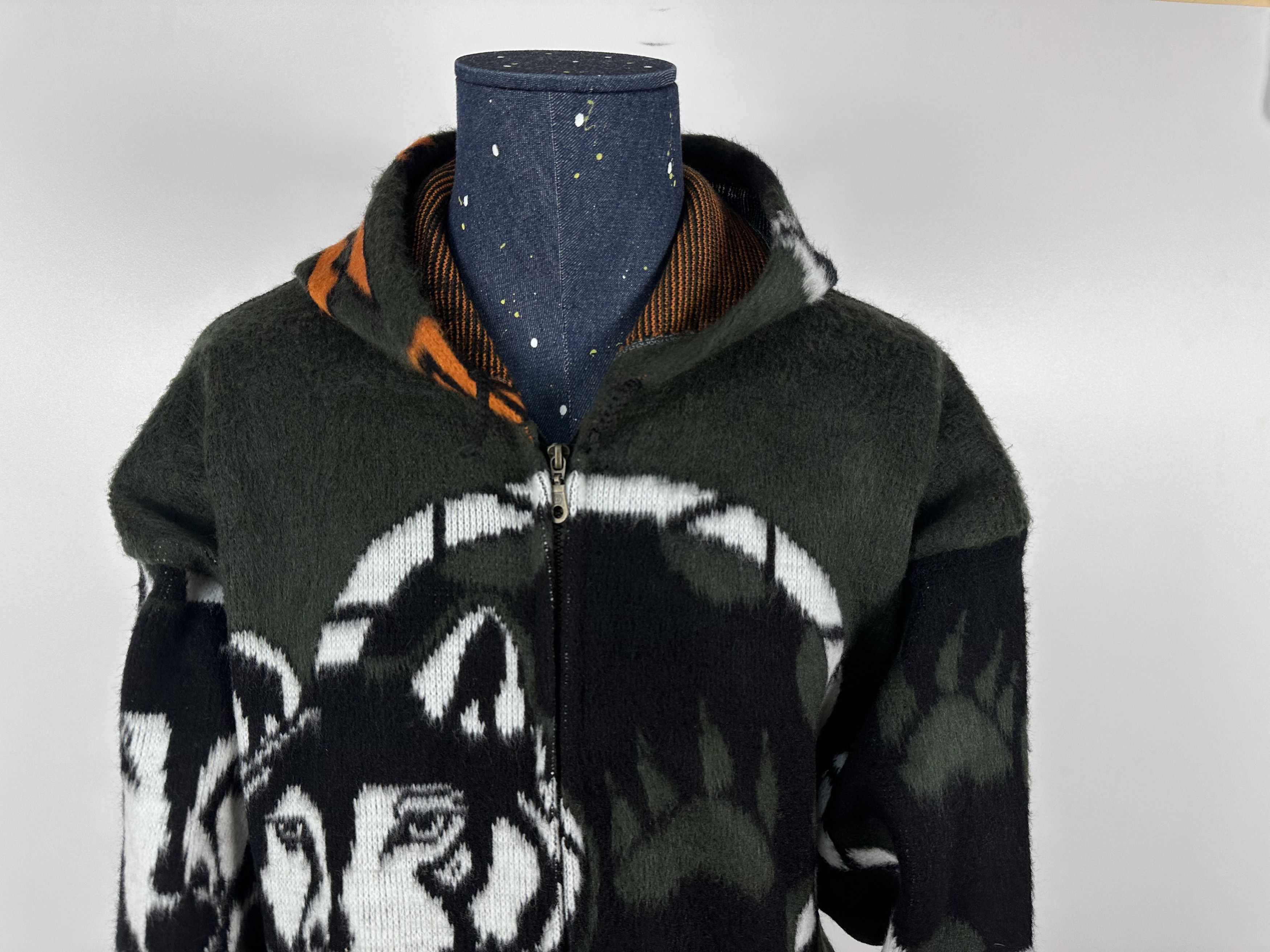 Vintage Vintage Genesis Wolf Fleece Jacket Wool Overprint Nature XL Size US XL / EU 56 / 4 - 3 Thumbnail