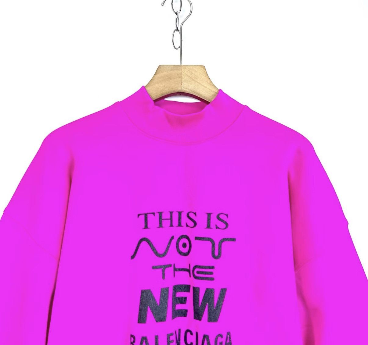 Balenciaga Balenciaga Pitaya Color Mock Neck Eco Fleece Sweatshirt K12 Size XS / US 0-2 / IT 36-38 - 3 Thumbnail