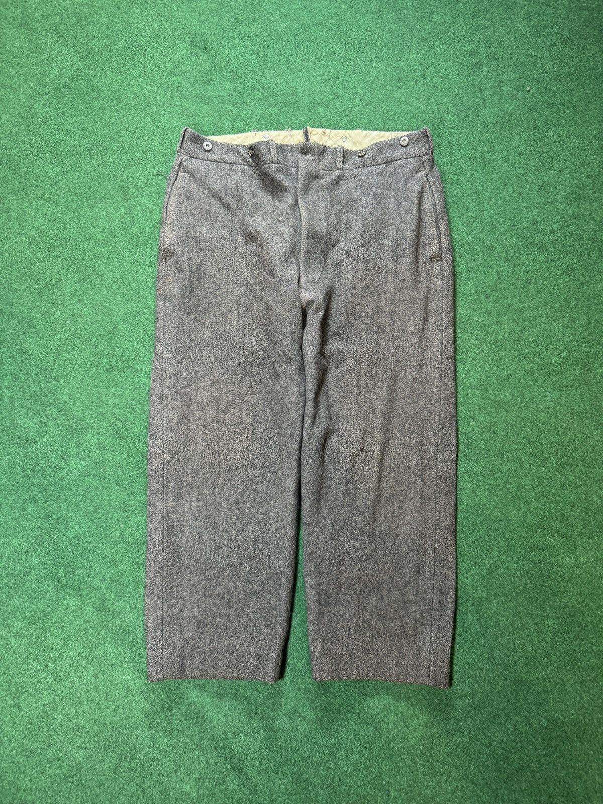 L.L. Bean × Vintage Vintage 30s 40s L.L Bean Talon Gray Wool Trouser Pants Size US 38 / EU 54 - 1 Thumbnail
