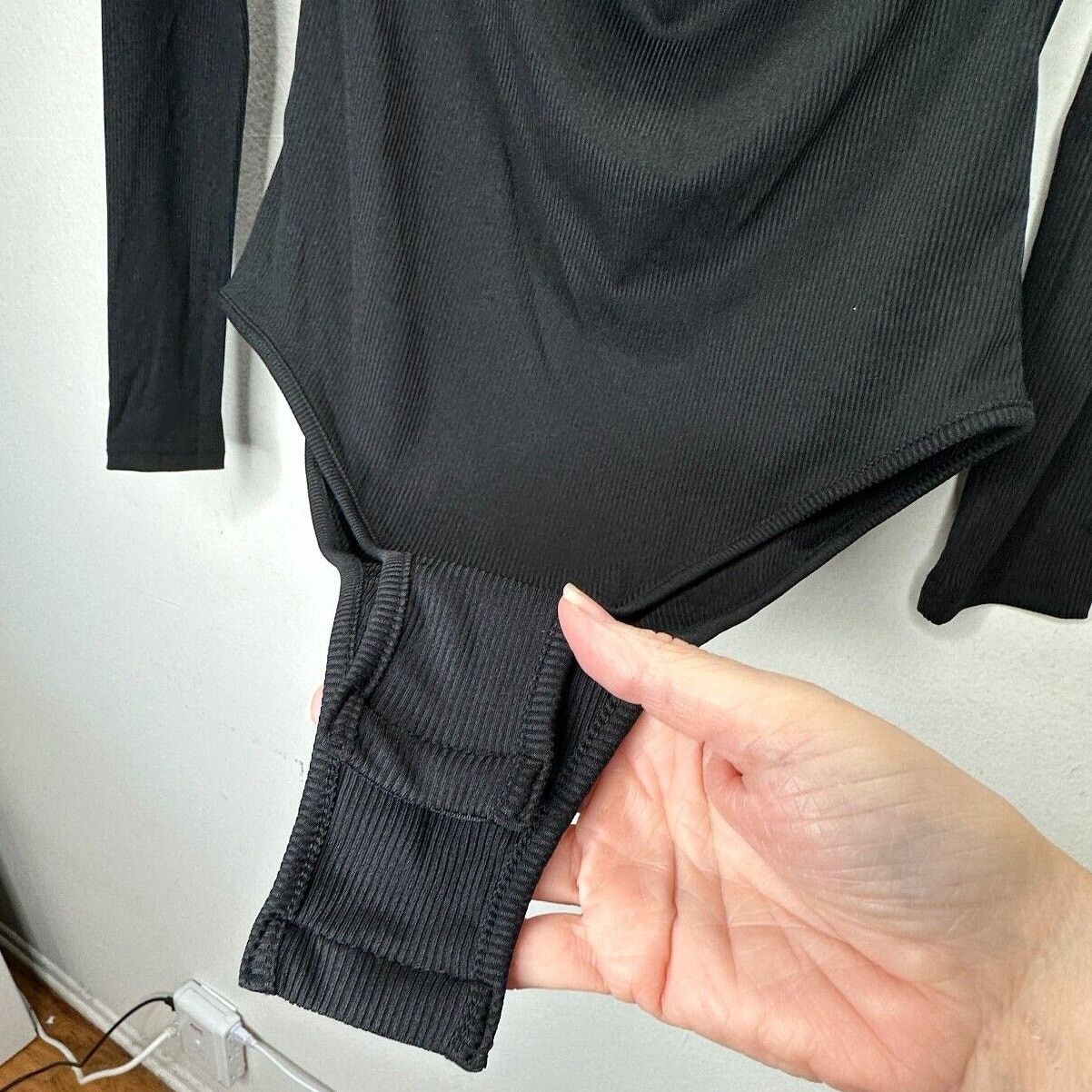 Other Black Bandeau Style Attached Arm Sleeve Cross Back Bodysuit Size M / US 6-8 / IT 42-44 - 5 Thumbnail