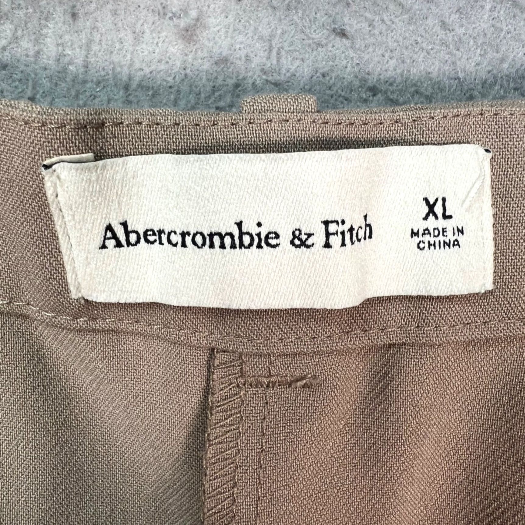 Abercrombie & Fitch Abercrombie & Fitch Womens XL Beige Pleated Wide-Leg Dress Pants New! Size 40" / US 18 - 3 Thumbnail