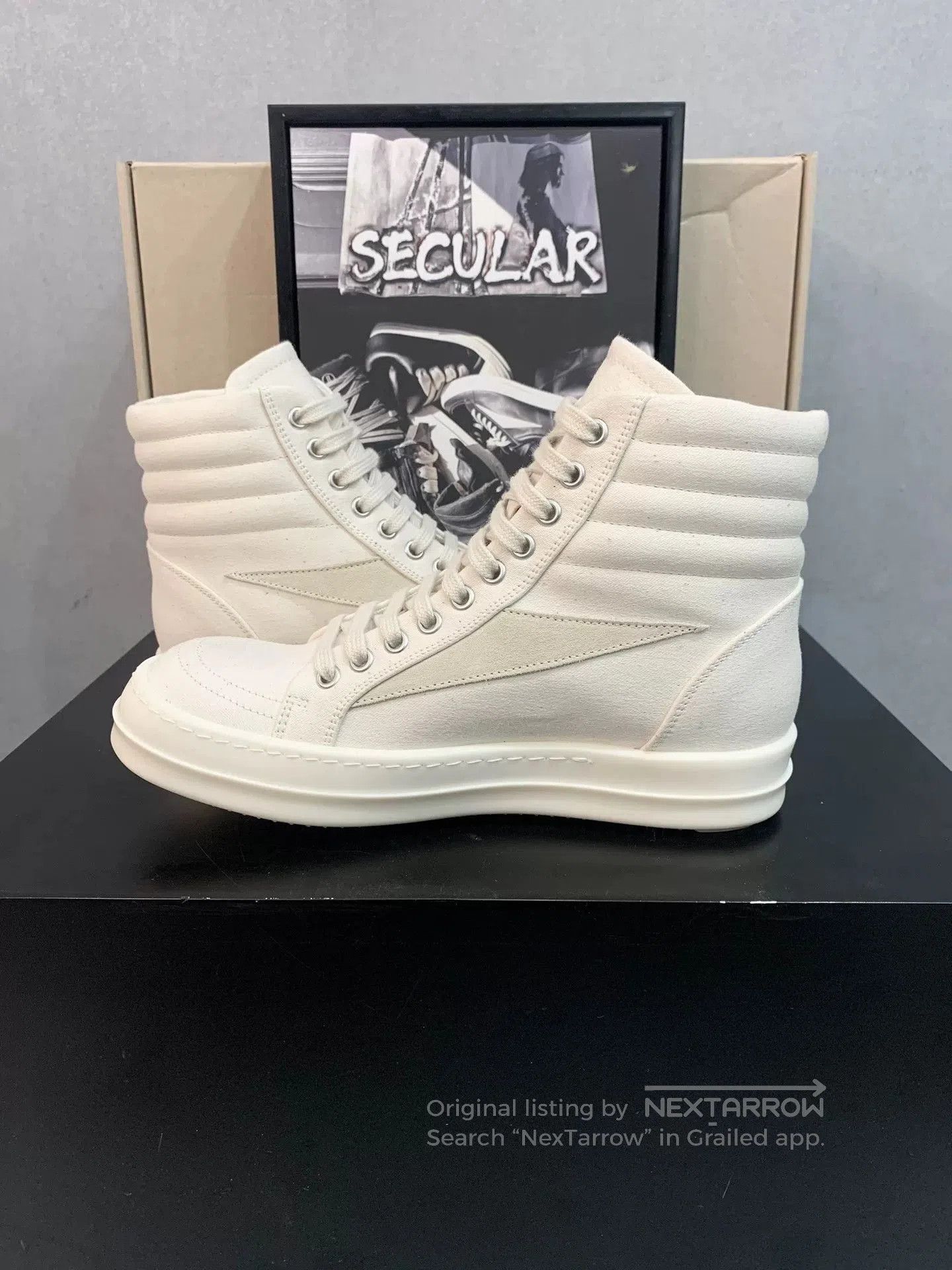 Rick Owens Rick Owens 24SS White High. Size US 5 / IT 35 - 6 Thumbnail