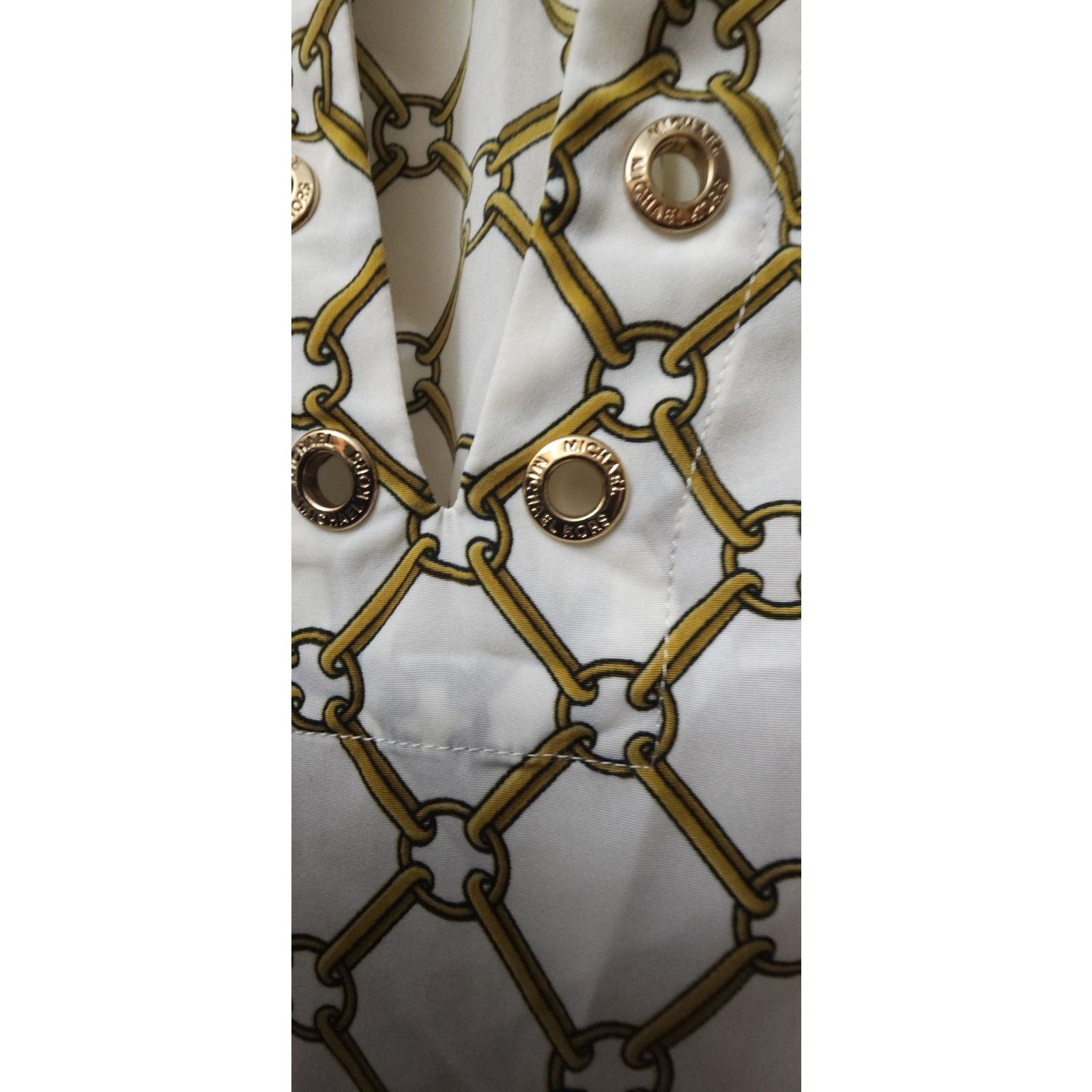 Michael Kors Michael Kors Womens Gold Button Dress Size Medium. MSRP $155 Size M / US 6-8 / IT 42-44 - 4 Thumbnail