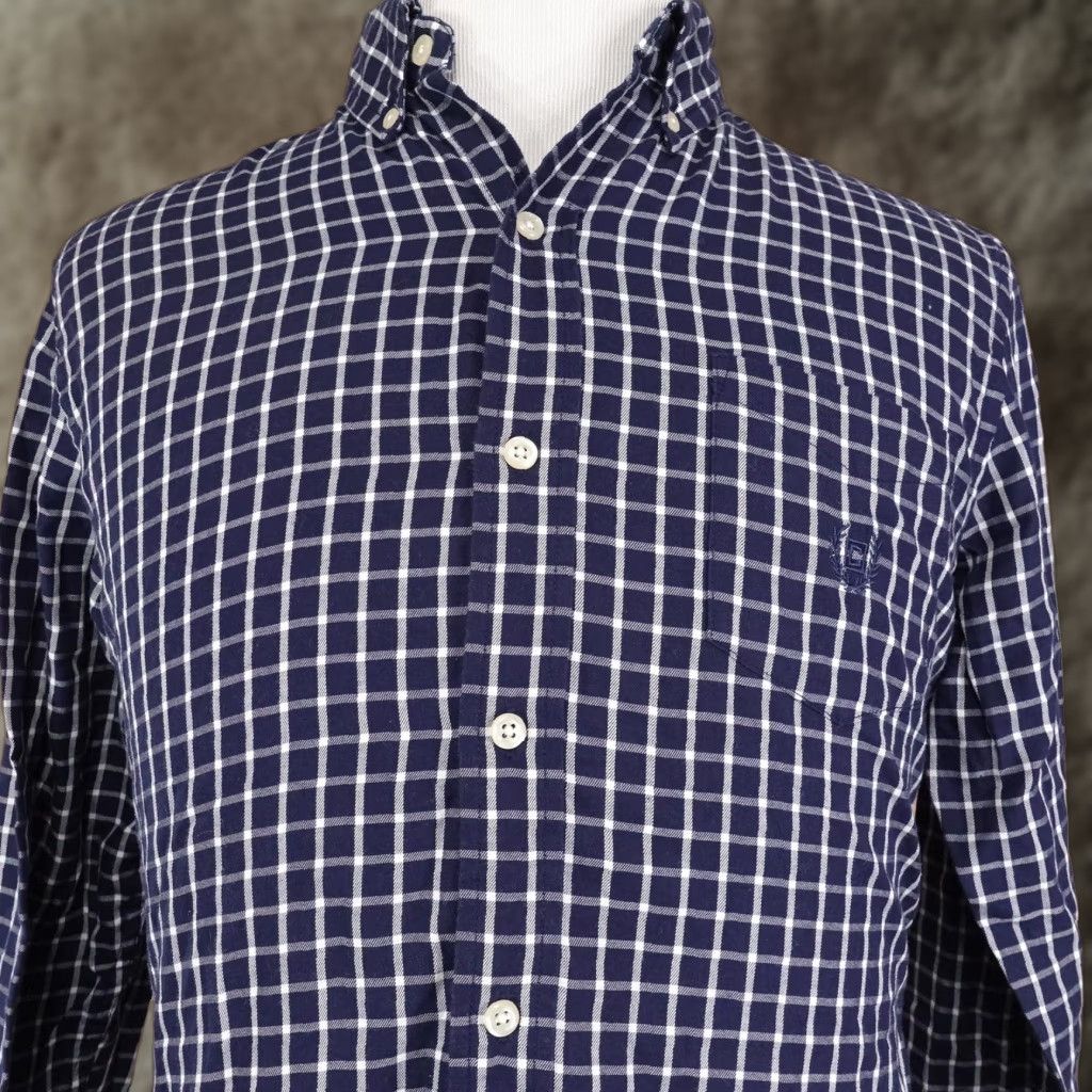 Chaps Chaps Shirt Mens Medium Blue White Plaid Button Down Easy Care Twill Classic Size US M / EU 48-50 / 2 - 1 Thumbnail