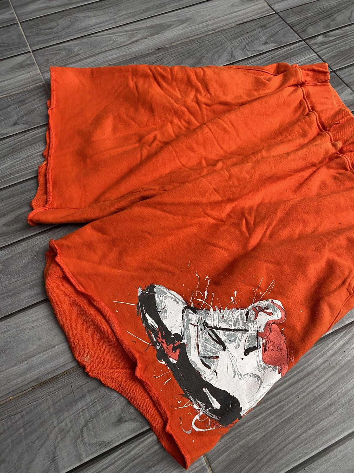 Nike × Vintage Vintage nike x dave white air jordan paint art short Size US 34 / EU 50 - 4 Thumbnail