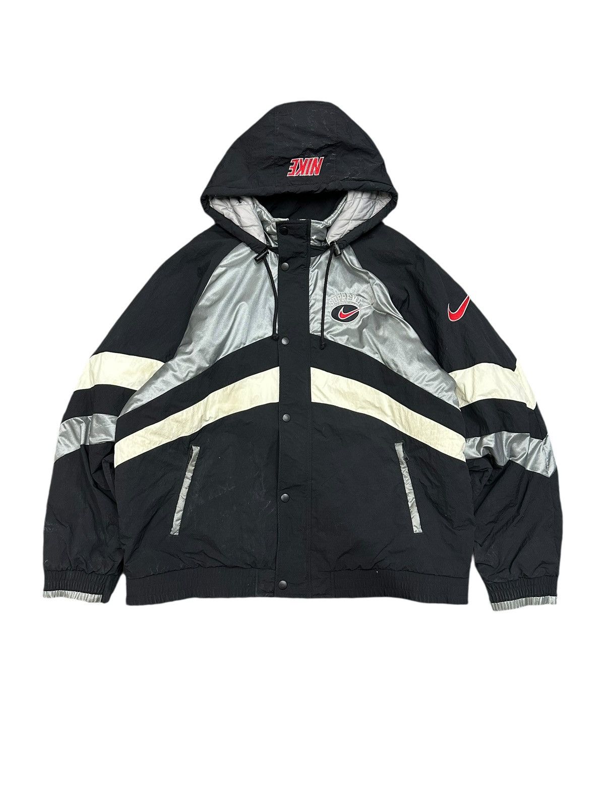 最終値下げ　Supreme / Nike Hooded Sport Jacket Supreme Nike Hooded Sport Jacket Silver Men's L SS19 - New