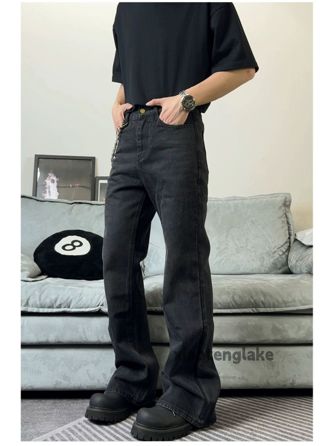 Jean × Vintage washed faded cleanfit punk grunge bootcut yuppie jeans Size US 34 / EU 50 - 6 Thumbnail