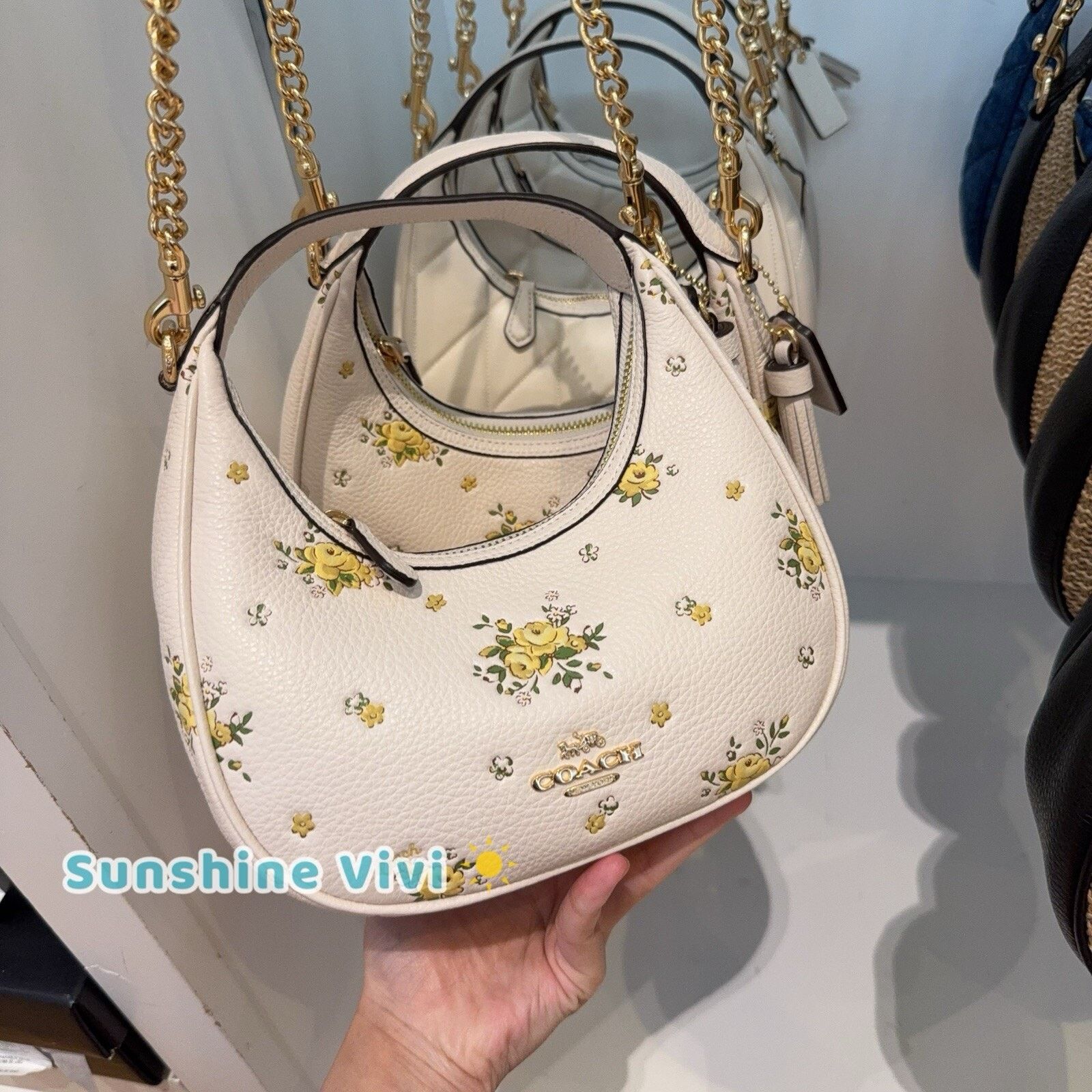 Coach NWT Coach Carmen Mini Crossbody Bag With Floral Print CAK90 Size ONE SIZE - 3 Thumbnail