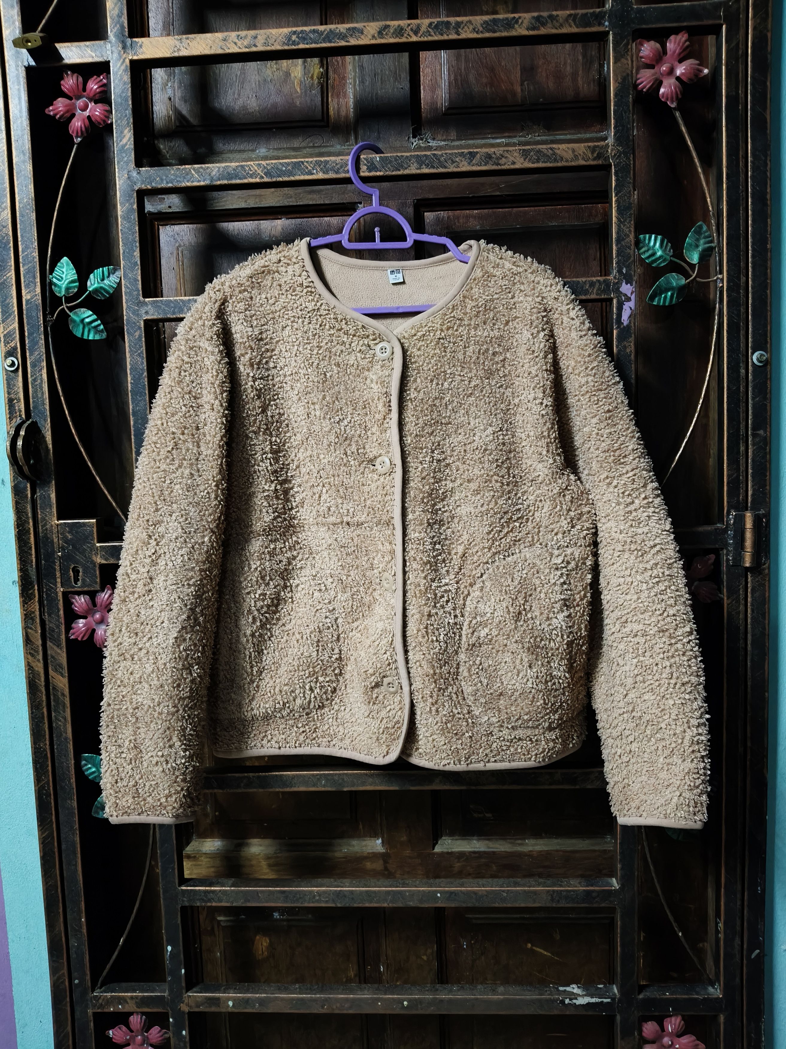 Uniqlo Sherpa fleece Cardigan Button